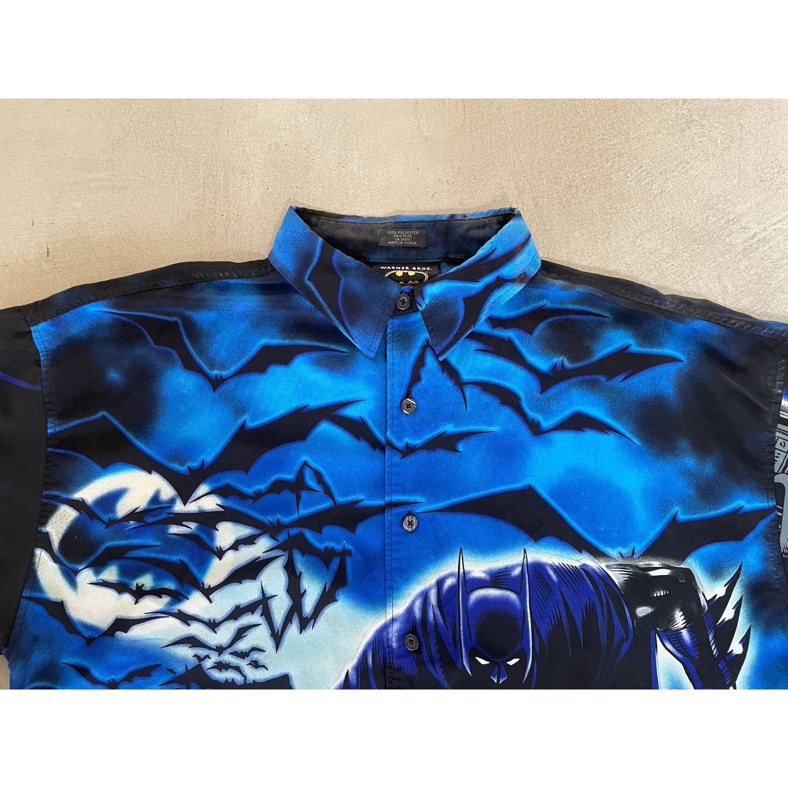 DC Comics Vintage 2001 DC Batman Button Up Shirt All Over Print Size US XL / EU 56 / 4 - 5 Thumbnail