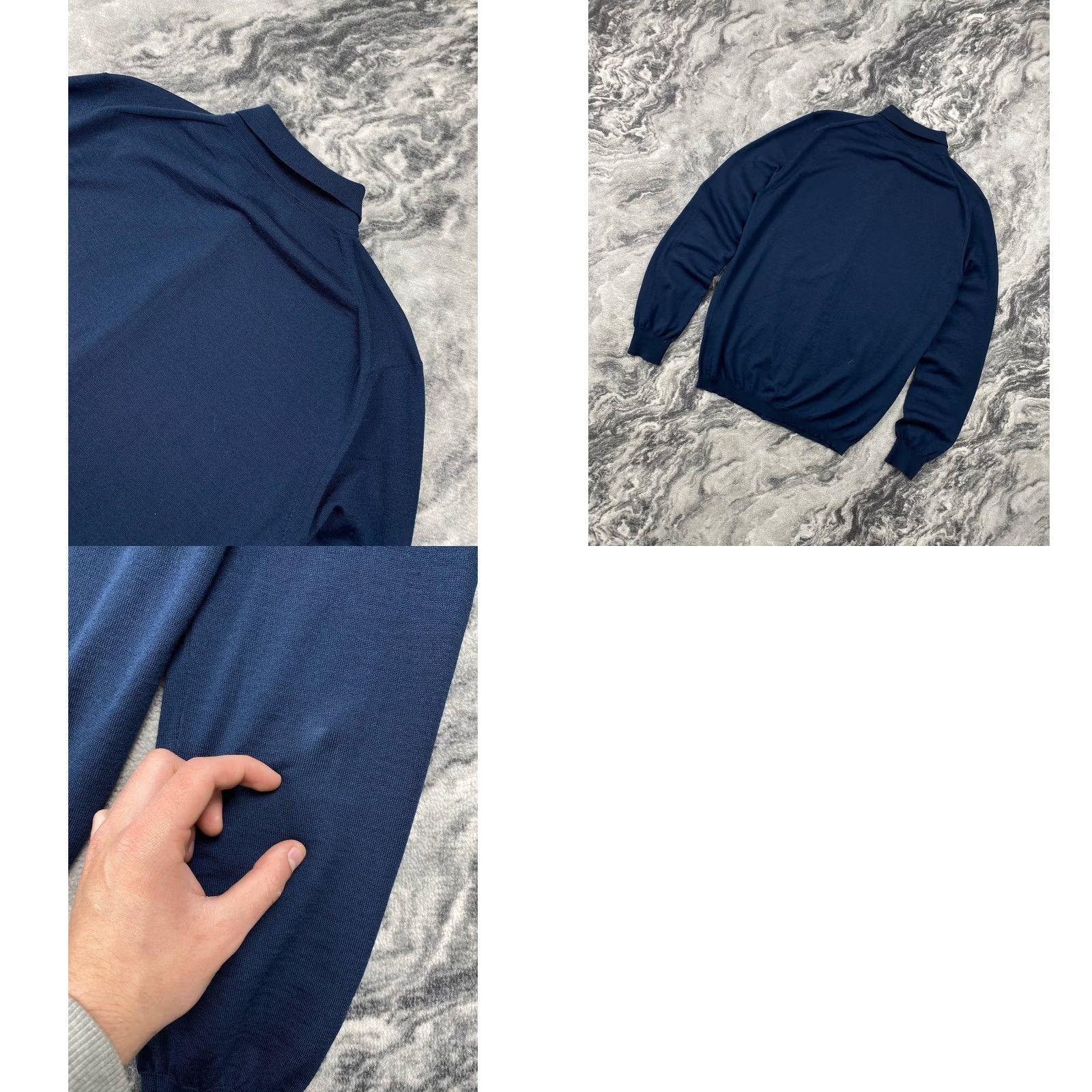 Boglioli Blue Boglioli Polo Long Sleeve Sweater Lana Wool Men Size M Regular Slim Pullover Knitted Knit Buttoned Casual Winter Fall Spring Cardigan? Size US M / EU 48-50 / 2 - 9 Thumbnail