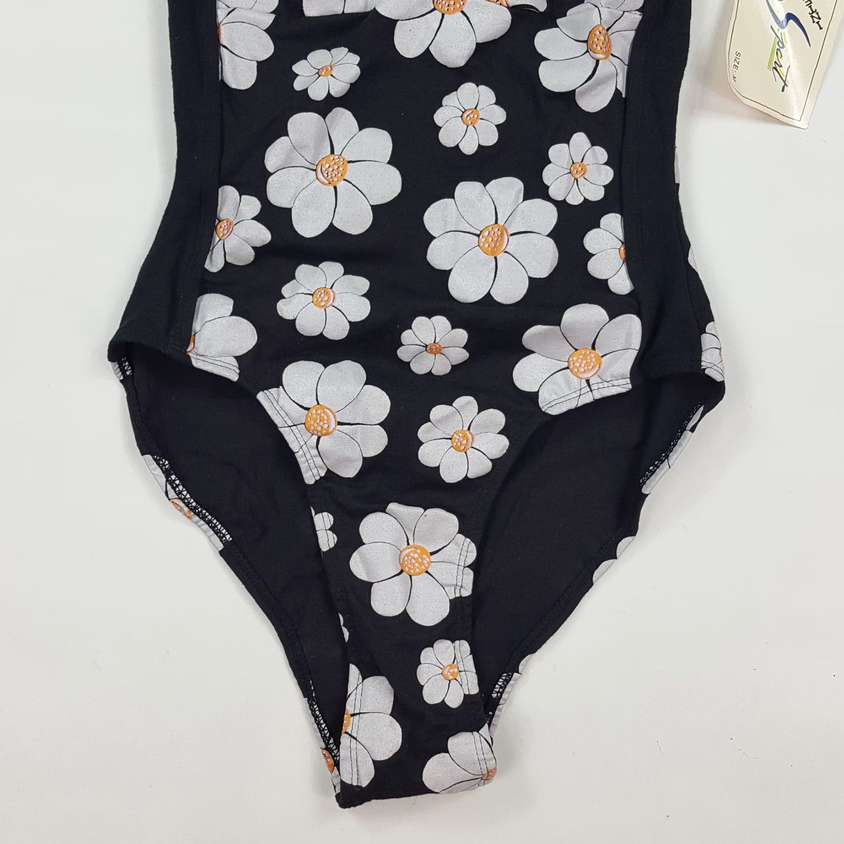 Sunflower VINTAGE Krystal K International Sunflower Halter One Piece Bikini Women M Black Floral 80s Beach Retro Hippie Flower Top Size M / US 6-8 / IT 42-44 - 3 Thumbnail
