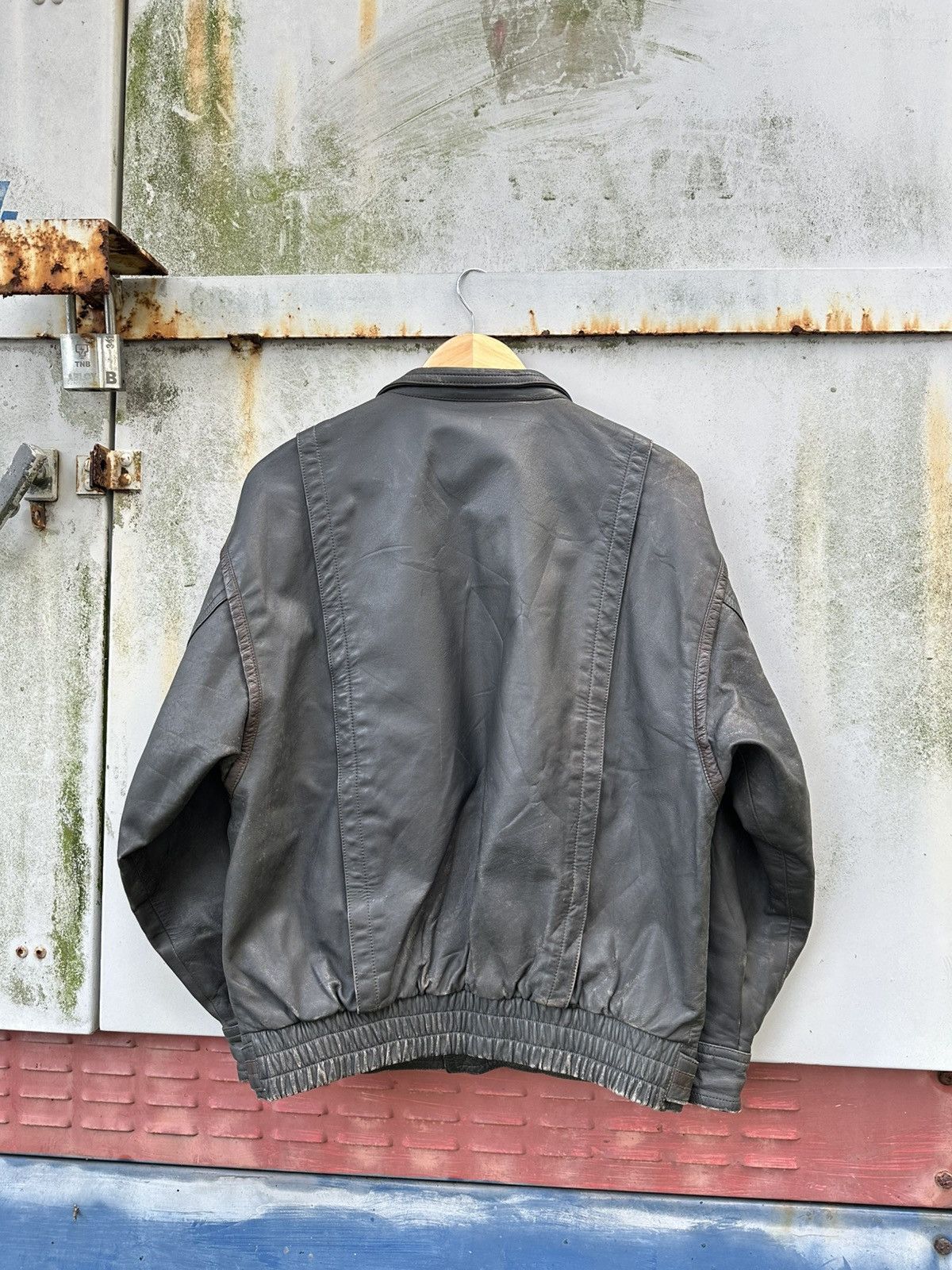 Vintage 👹Vintage INTERMEZZO By Durban Leather Bomber Jacket Size US M / EU 48-50 / 2 - 10 Thumbnail