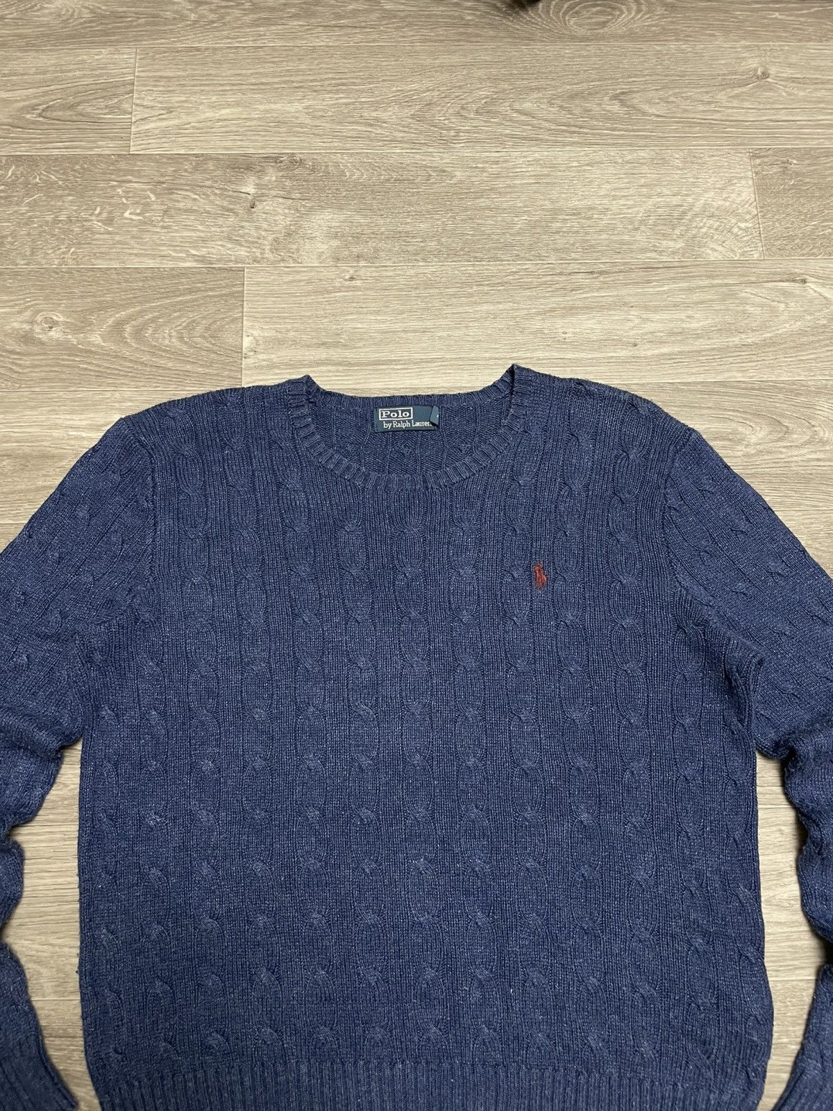 Polo Ralph Lauren Vintage Polo Ralph Lauren 100% Silk Cable Knit Sweater Size L / US 10 / IT 46 - 2 Thumbnail