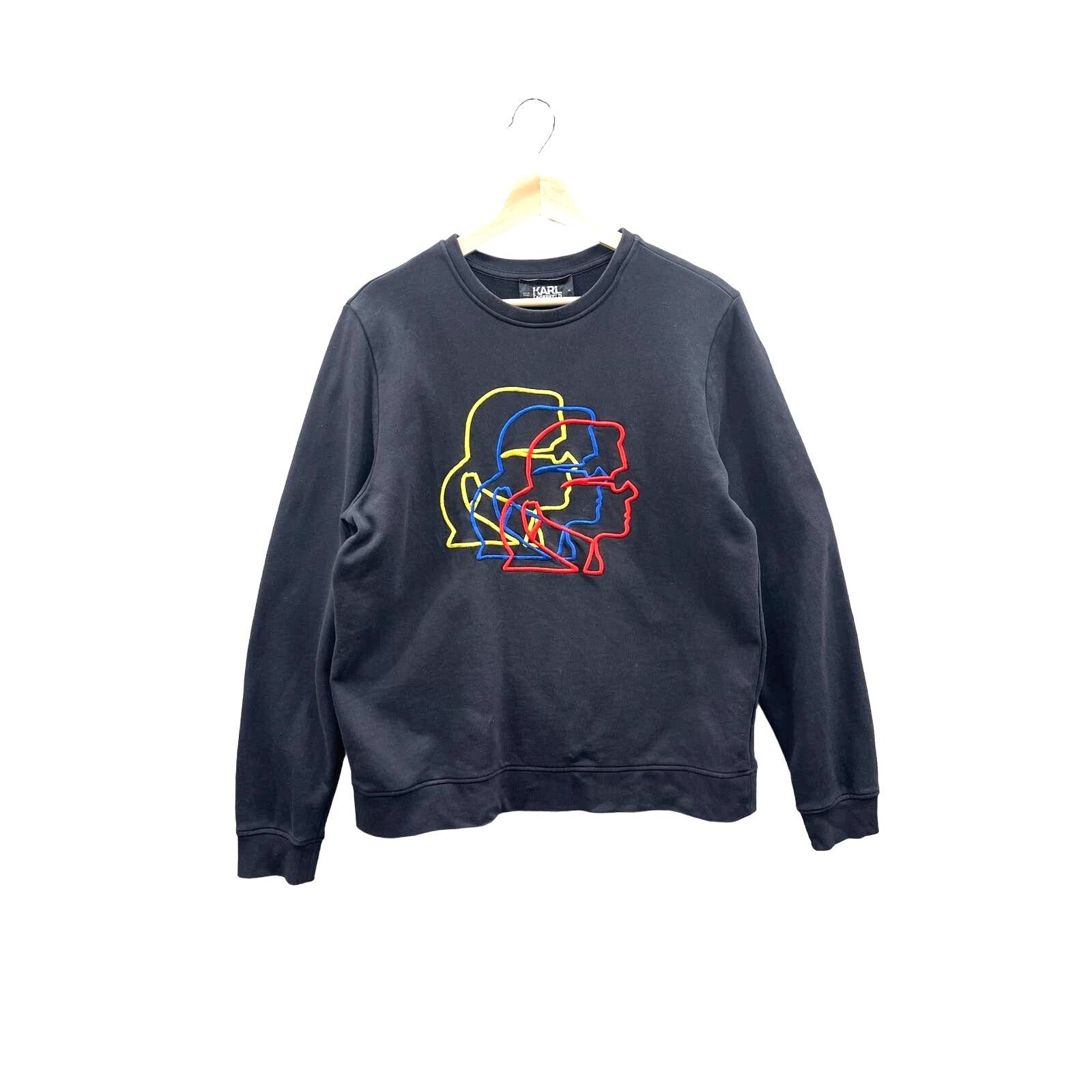 Designer × Karl Lagerfeld Karl Lagerfeld Abstract Graphic Embroidered Sweatshirt Size US XL / EU 56 / 4 - 1 Thumbnail