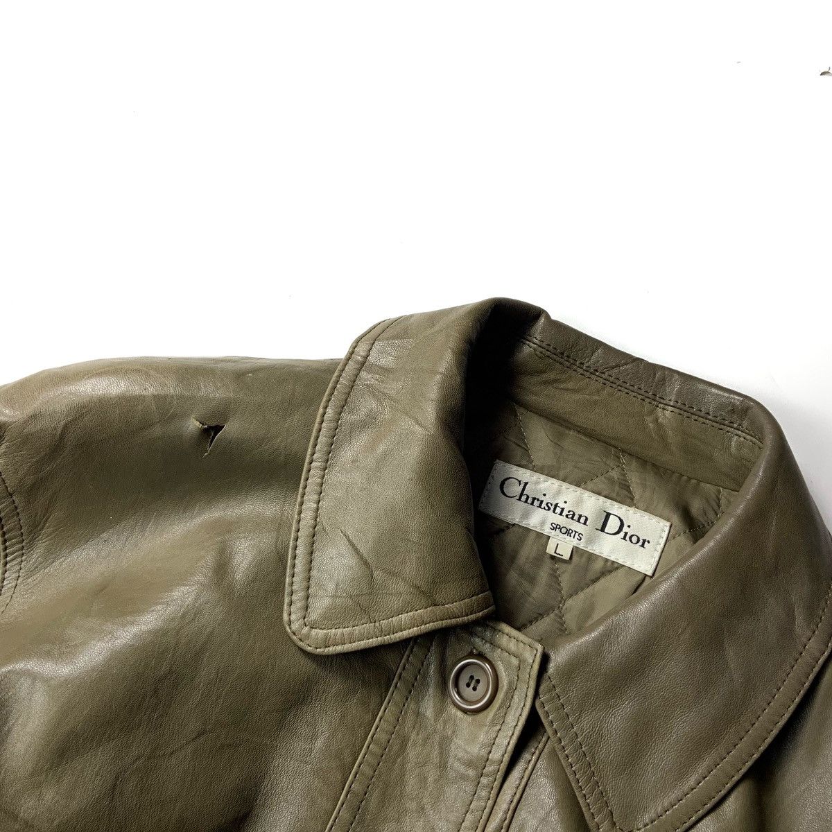 Christian Dior Monsieur × Vintage Vintage Chritian Dior Sports Leather Jackets Size US L / EU 52-54 / 3 - 3 Thumbnail