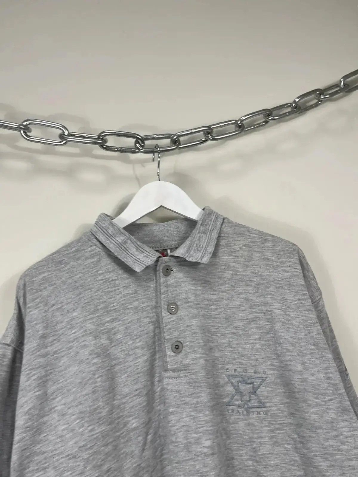 Nike × Vintage Vintage 90s Nike Cross Training Retro Hype Rugby Sweatshirt Size US L / EU 52-54 / 3 - 2 Thumbnail