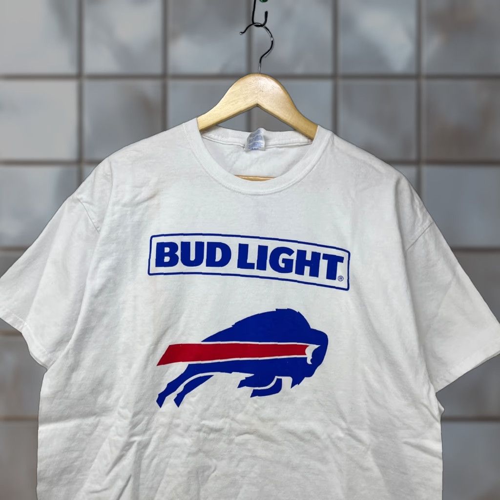 NFL VINTAGE Buffalo Bills Bud Light T-Shirt NFL XL Shirt Men White Size US XL / EU 56 / 4 - 1 Thumbnail
