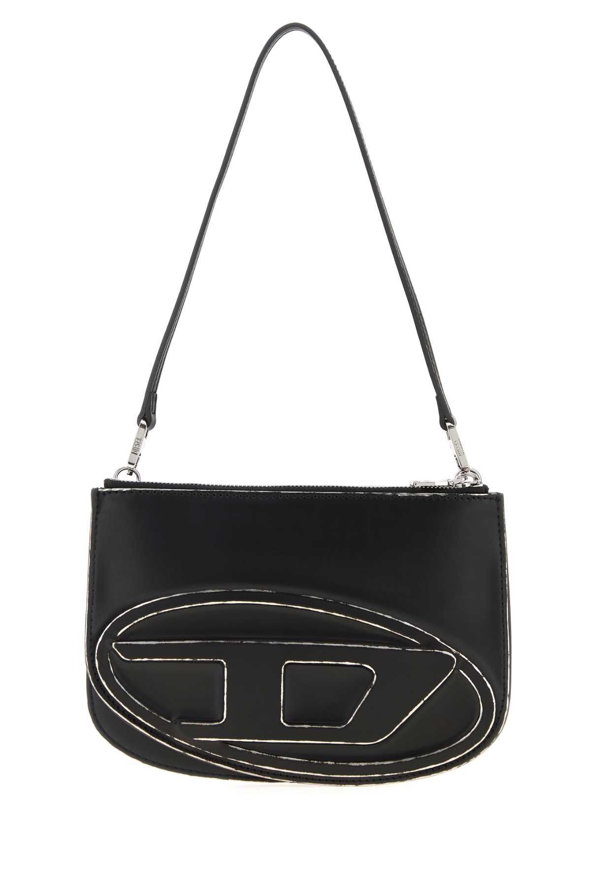 Black Leather 1Dr Shoulder Bag