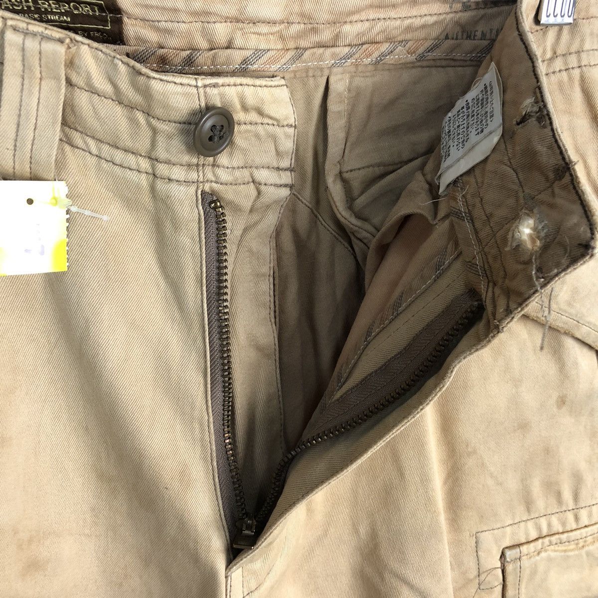 Japanese Brand DL Flash Report Brown Cargo Multipocket Pants #C117 Size US 30 / EU 46 - 12 Thumbnail