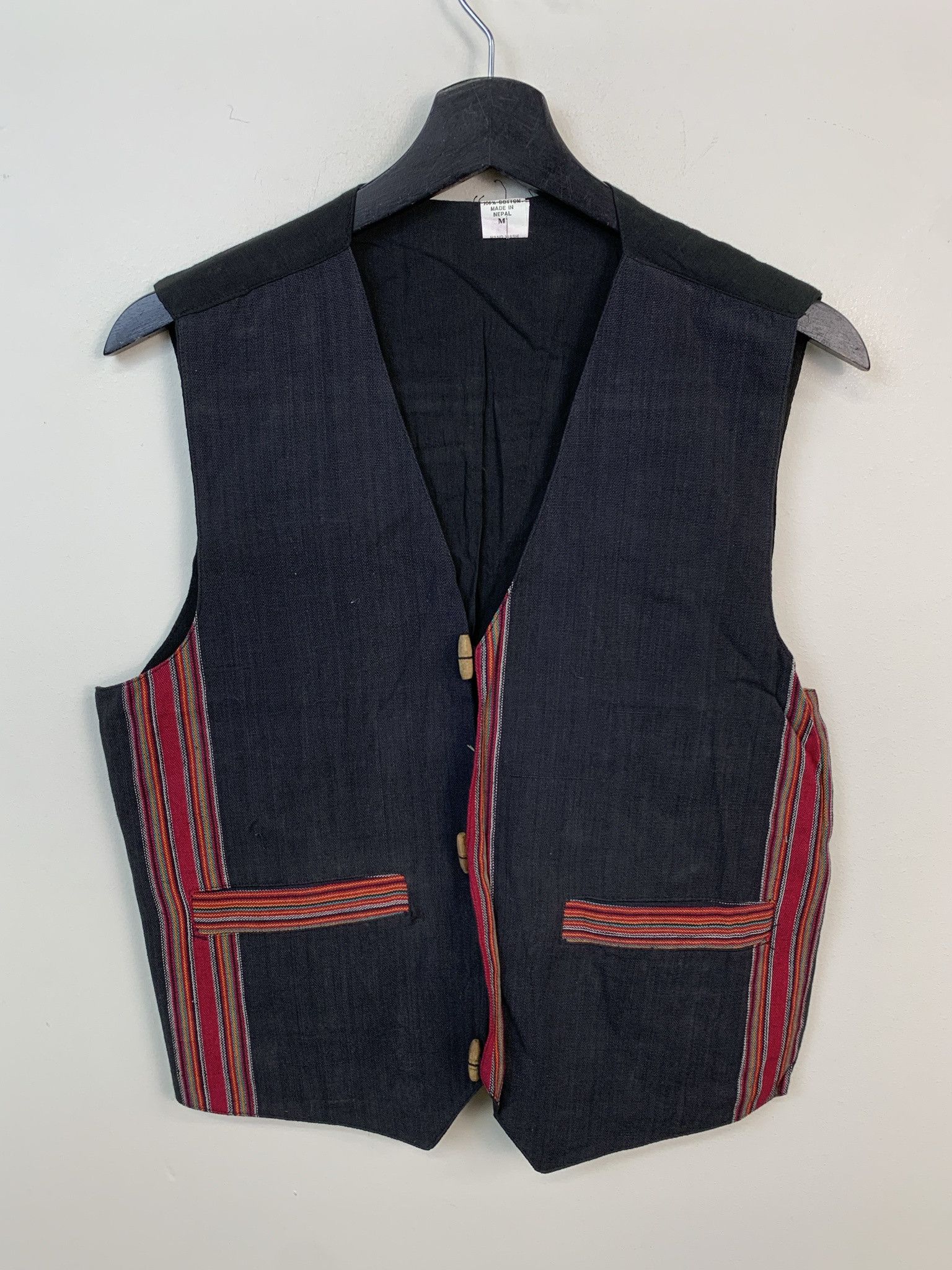 Other Vintage Nepalese Hand Made 1980s Vest Cut and Sew Stripe Pattern Size S Size US S / EU 44-46 / 1 - 1 Thumbnail