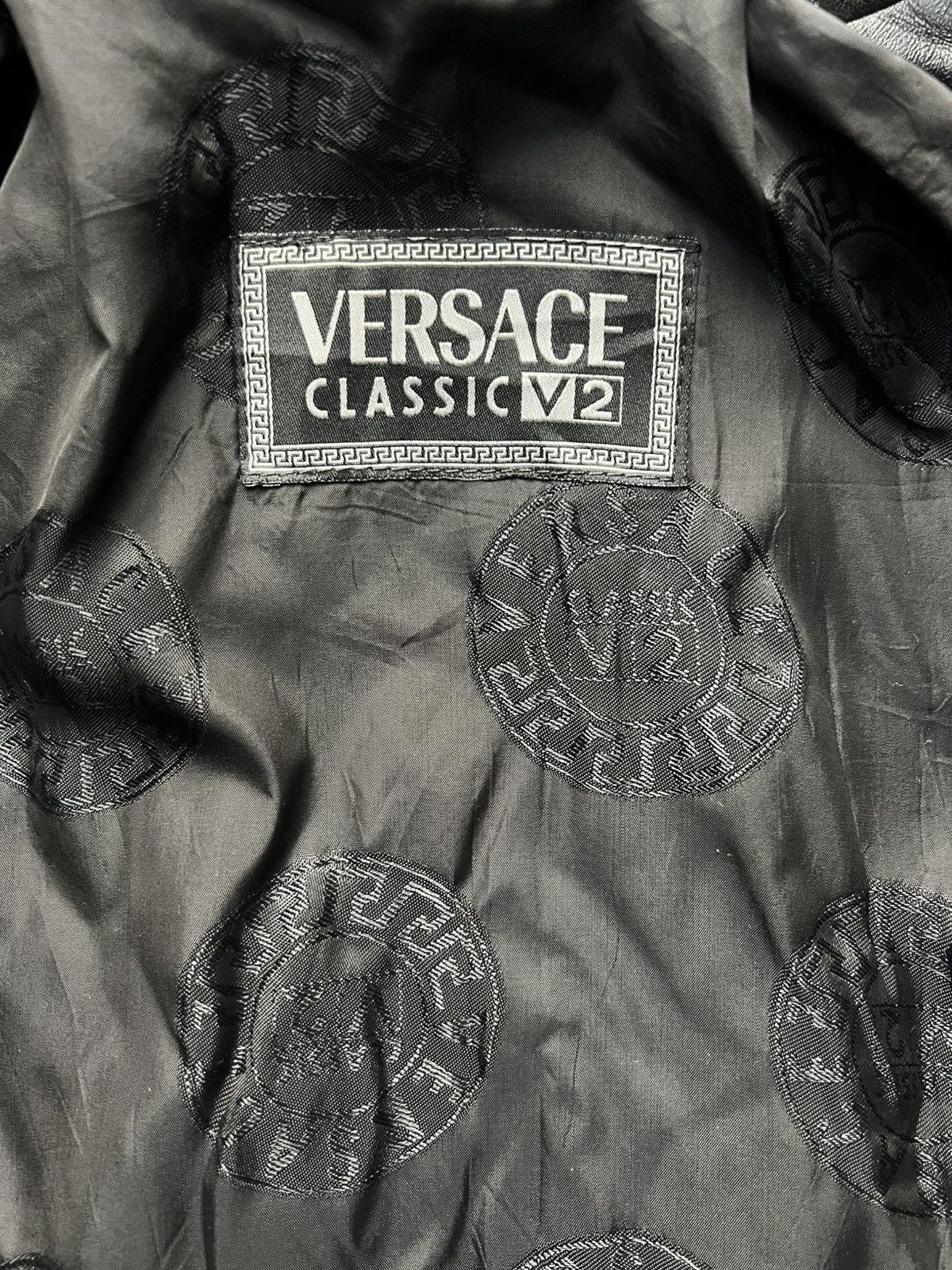 Versace Vintage Versace Detachable Hood and Vest Leather Coat Jacket Size US XXL / EU 58 / 5 - 9 Thumbnail