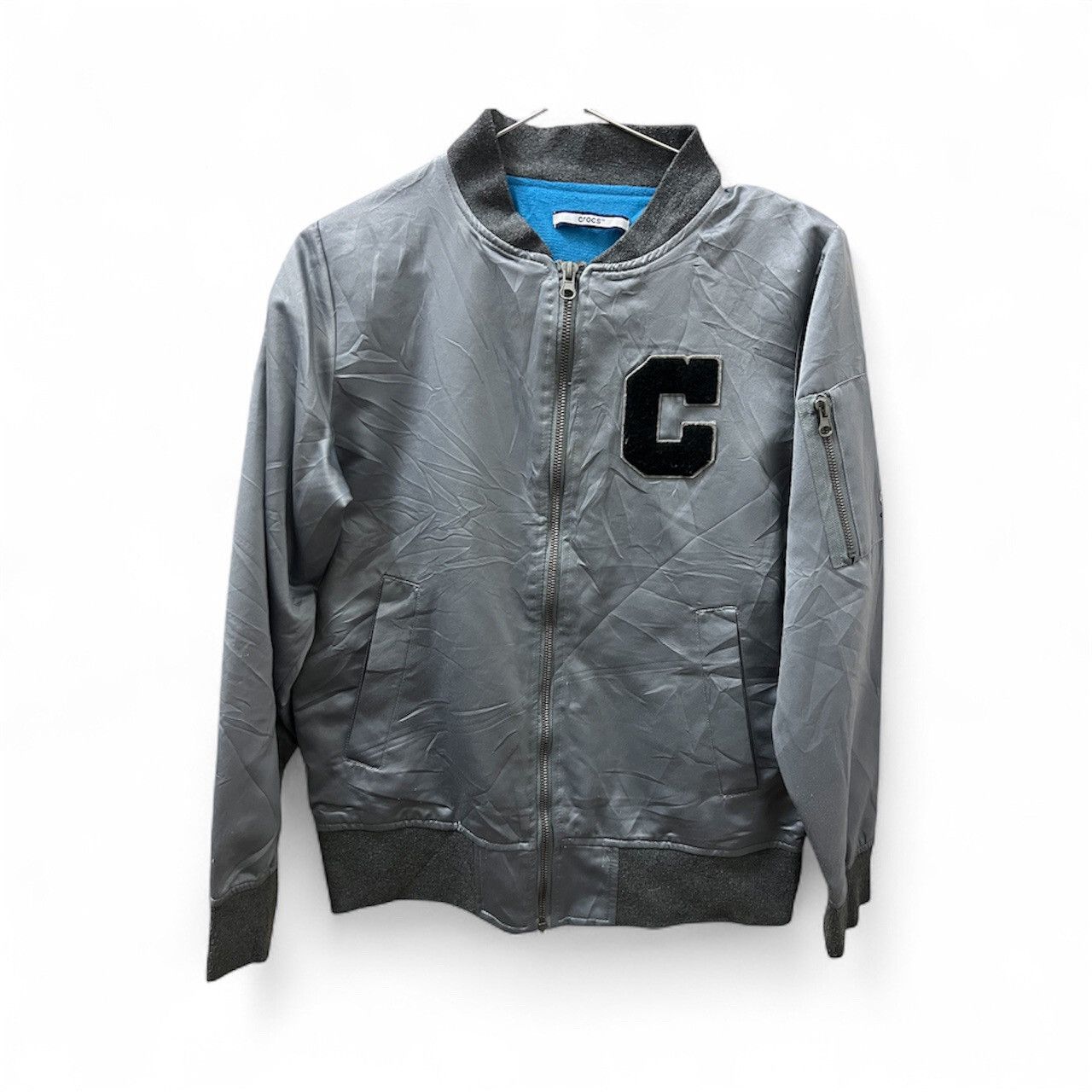 Crocs Bomber jacket crocs zipper grey Size US S / EU 44-46 / 1 - 1 Thumbnail
