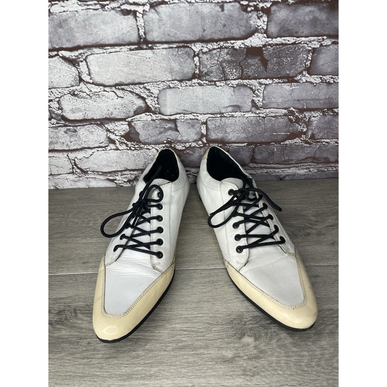 Vice Le Voice White Patent Leather Pointed Toe Oxfords Dress Shoe Size US 10.5 / EU 43-44 - 13 Thumbnail