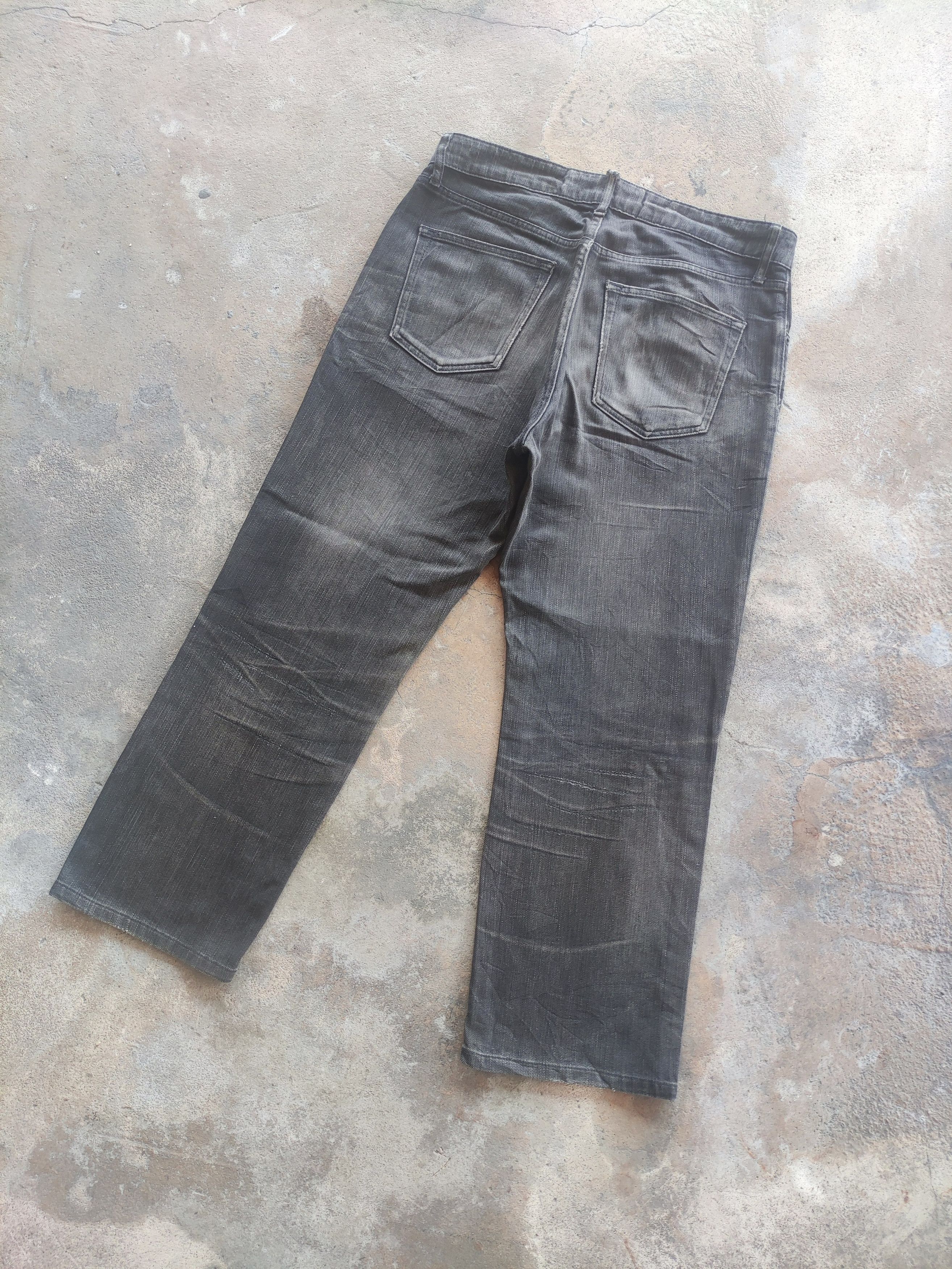 Japanese Brand × Uniqlo W35💥 Vintage Japanese Black Faded Denim Jeans Pants Size US 35 - 8 Thumbnail