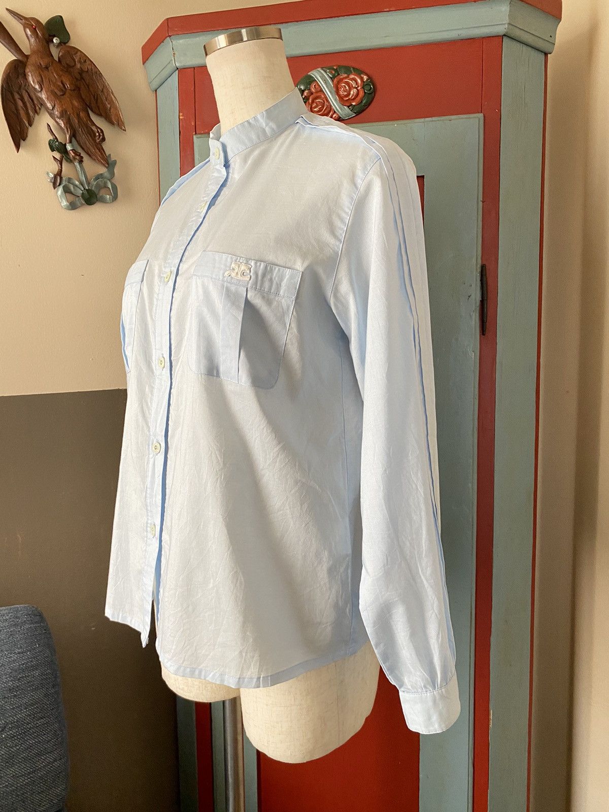 Courreges Courrèges Sky Blue Shirts Size L / US 10 / IT 46 - 13 Thumbnail
