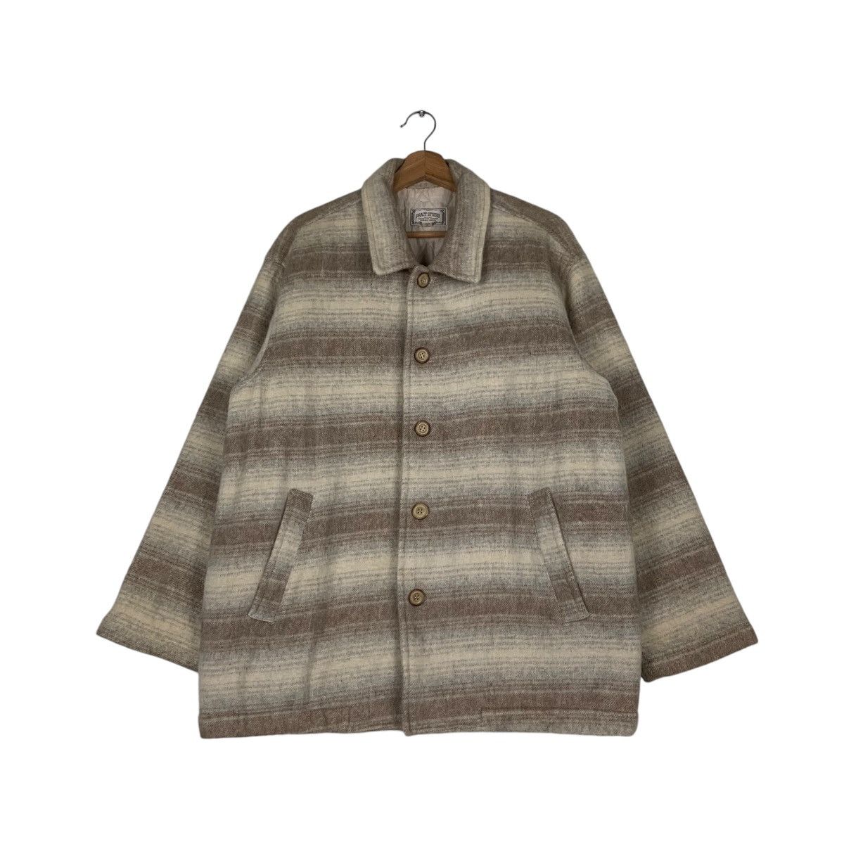 Flannel PRACT STUDIO Wool Rayon Flannel Jacket #1308-C59 Size US M / EU 48-50 / 2 - 1 Thumbnail