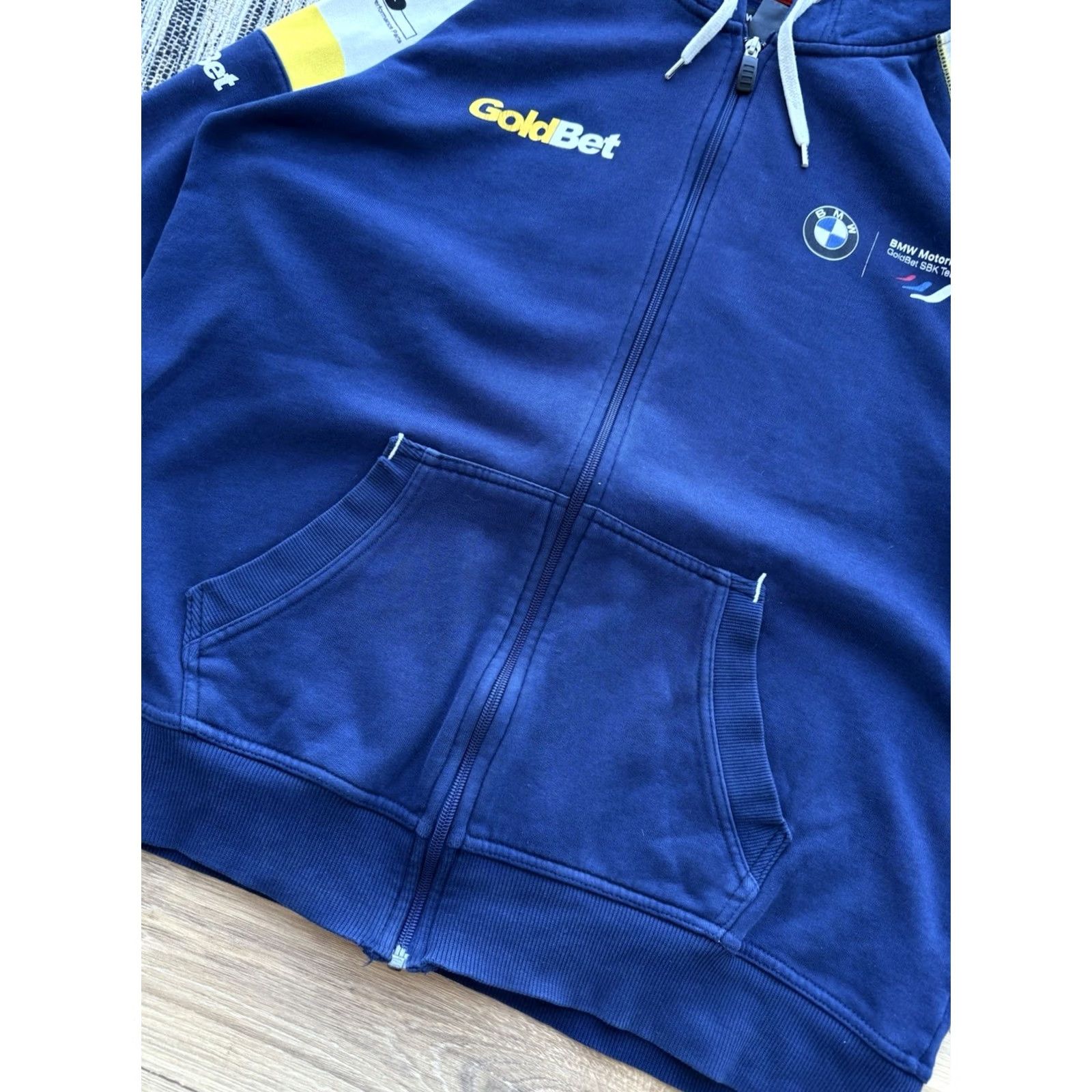 BMW BMW Motorrad SBK Racing Hoodie XL Blue Nike Athletic Authentic Zip Embroidered Logo Pockets Hooded Vintage Racing Bmw Hoodie Mens Size US XL / EU 56 / 4 - 6 Thumbnail