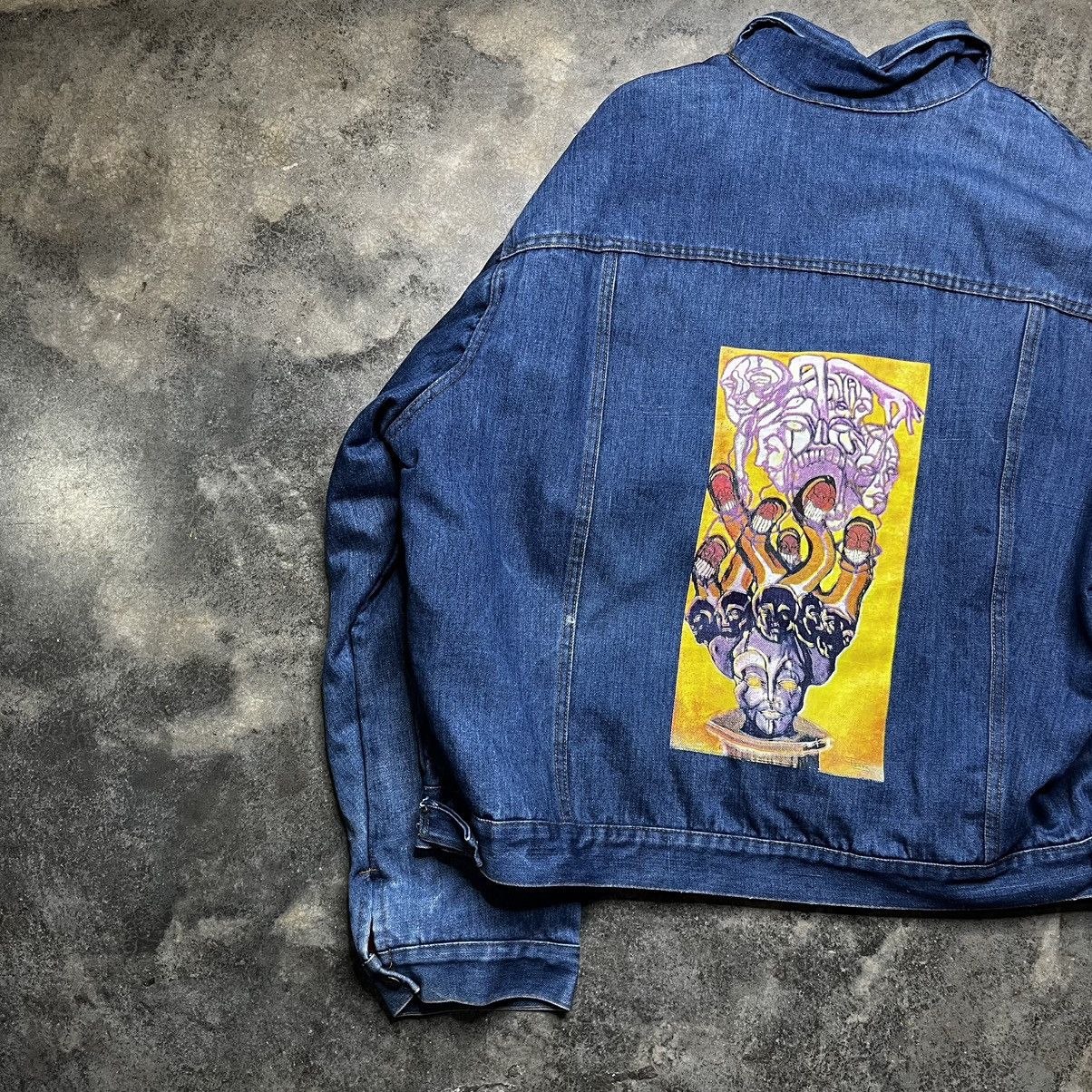 Vintage vintage 70s 80s denim jcpenney trippy art jacket Size US XL / EU 56 / 4 - 1 Thumbnail