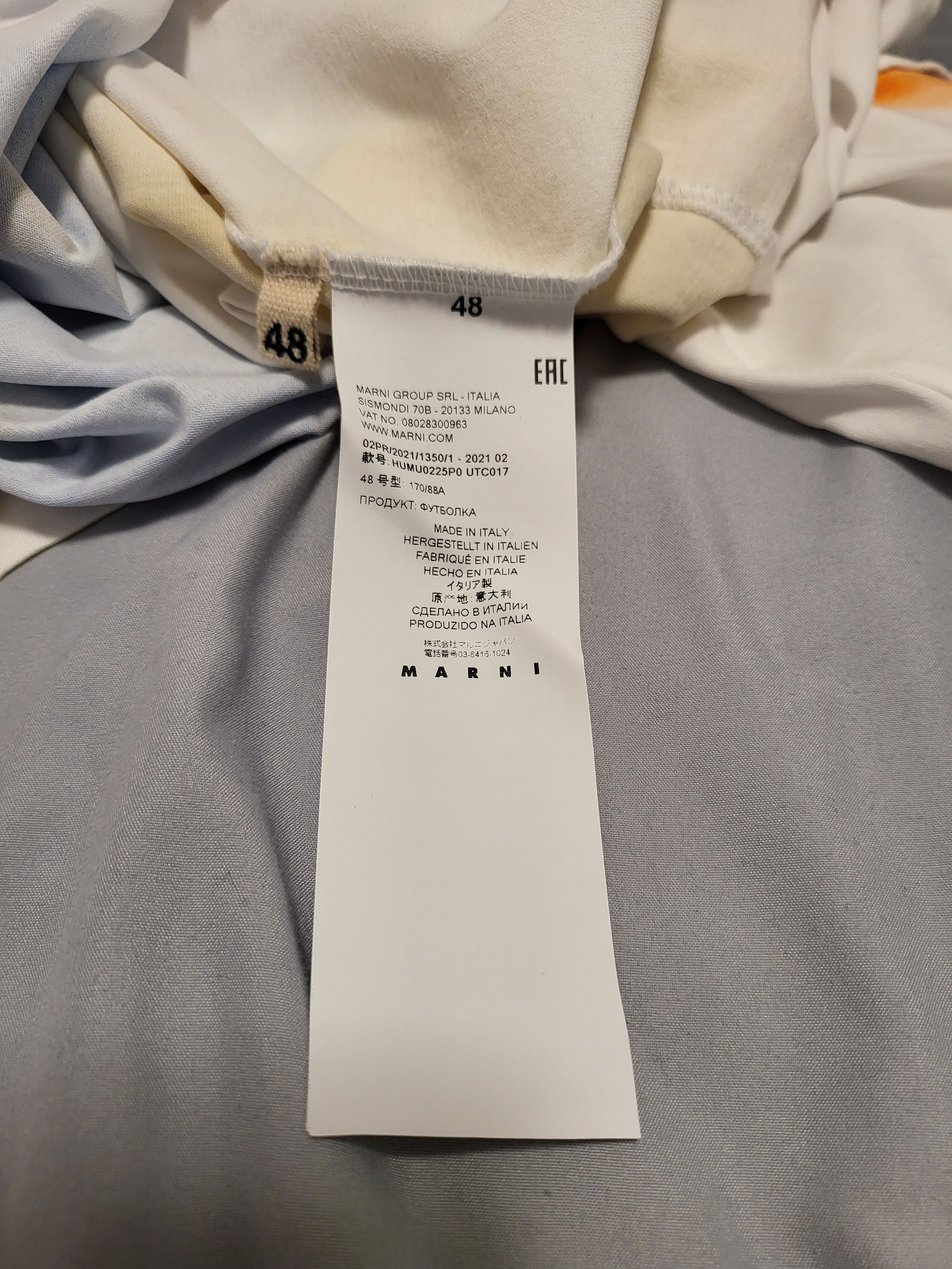 Marni Spray Logo Long Sleeve Top Size US M / EU 48-50 / 2 - 7 Thumbnail