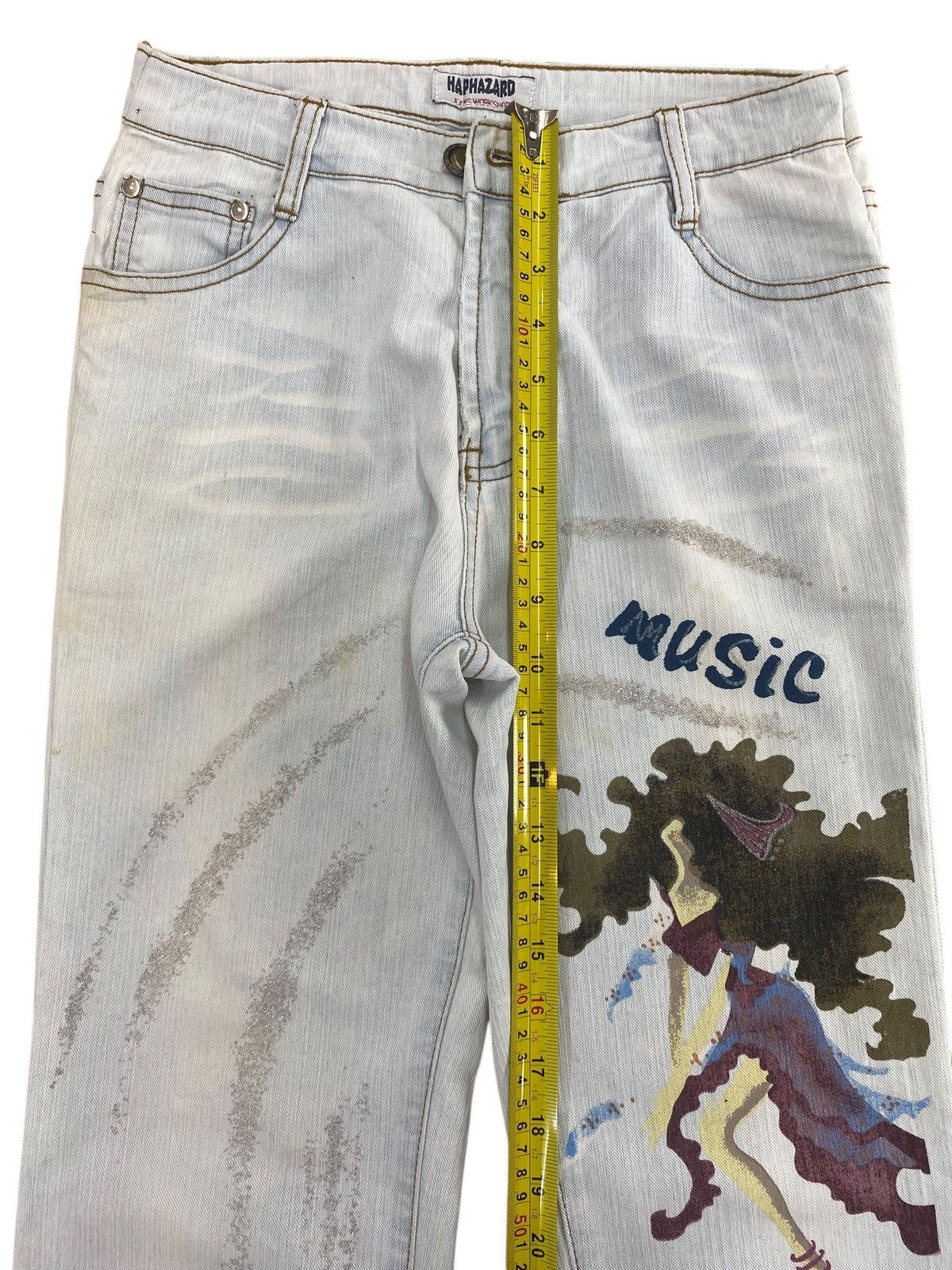 Japanese Brand Japanese Brand Hand Painted Style Flare Jeans Size US 26 / EU 42 - 6 Thumbnail