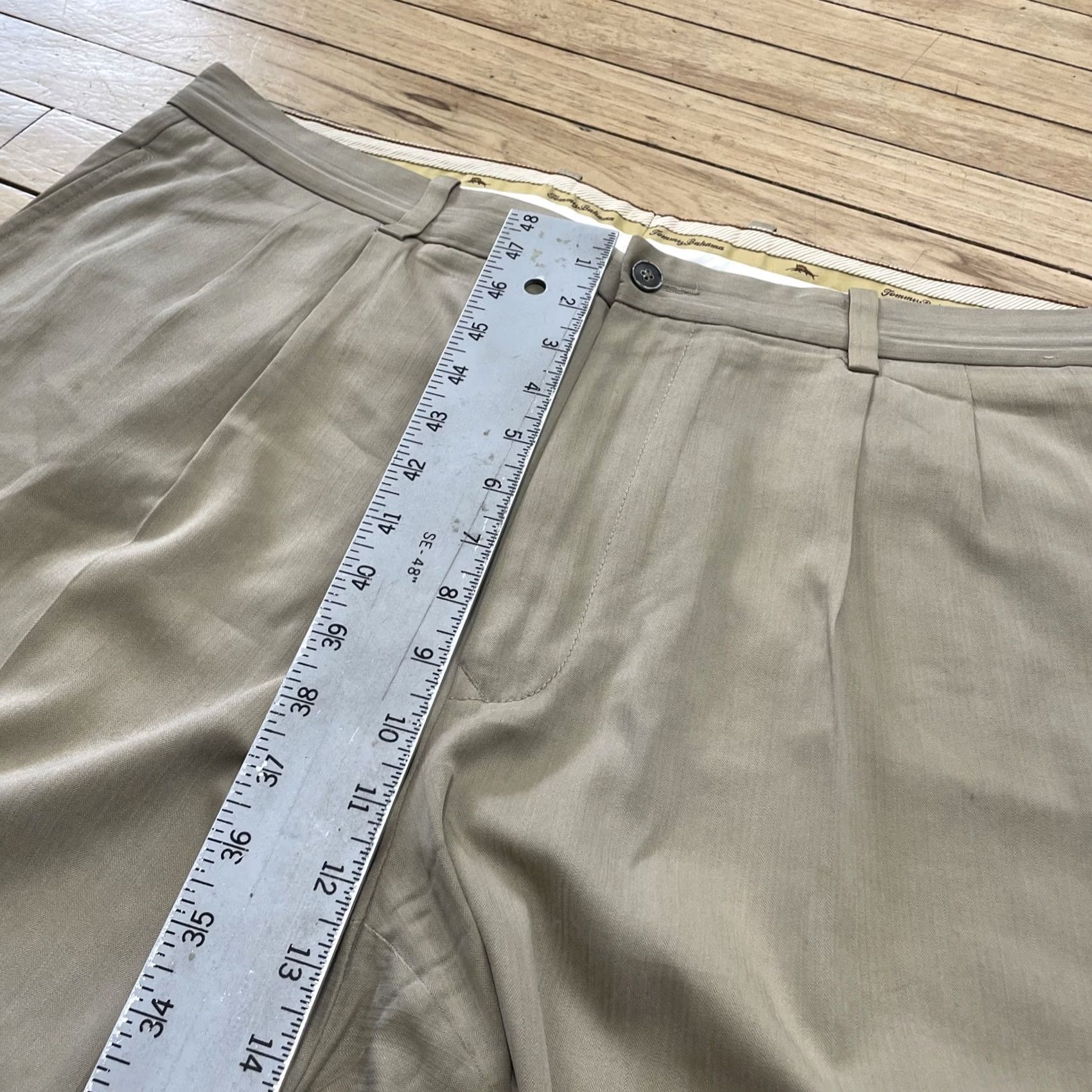 Tommy Bahama Tommy Bahama Pants Men 38x32 Silk Sand Pleat High Relax Trouser Grunge Size US 38 / EU 54 - 7 Thumbnail