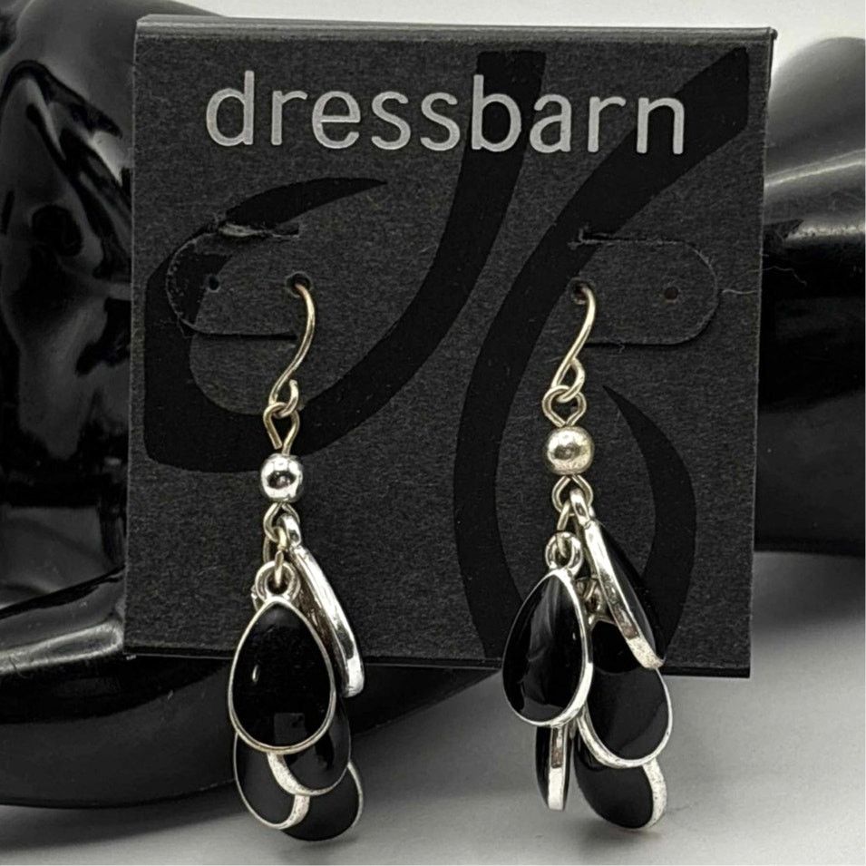 Other Black Tear Drop DressBarn Earrings Size ONE SIZE - 2 Thumbnail
