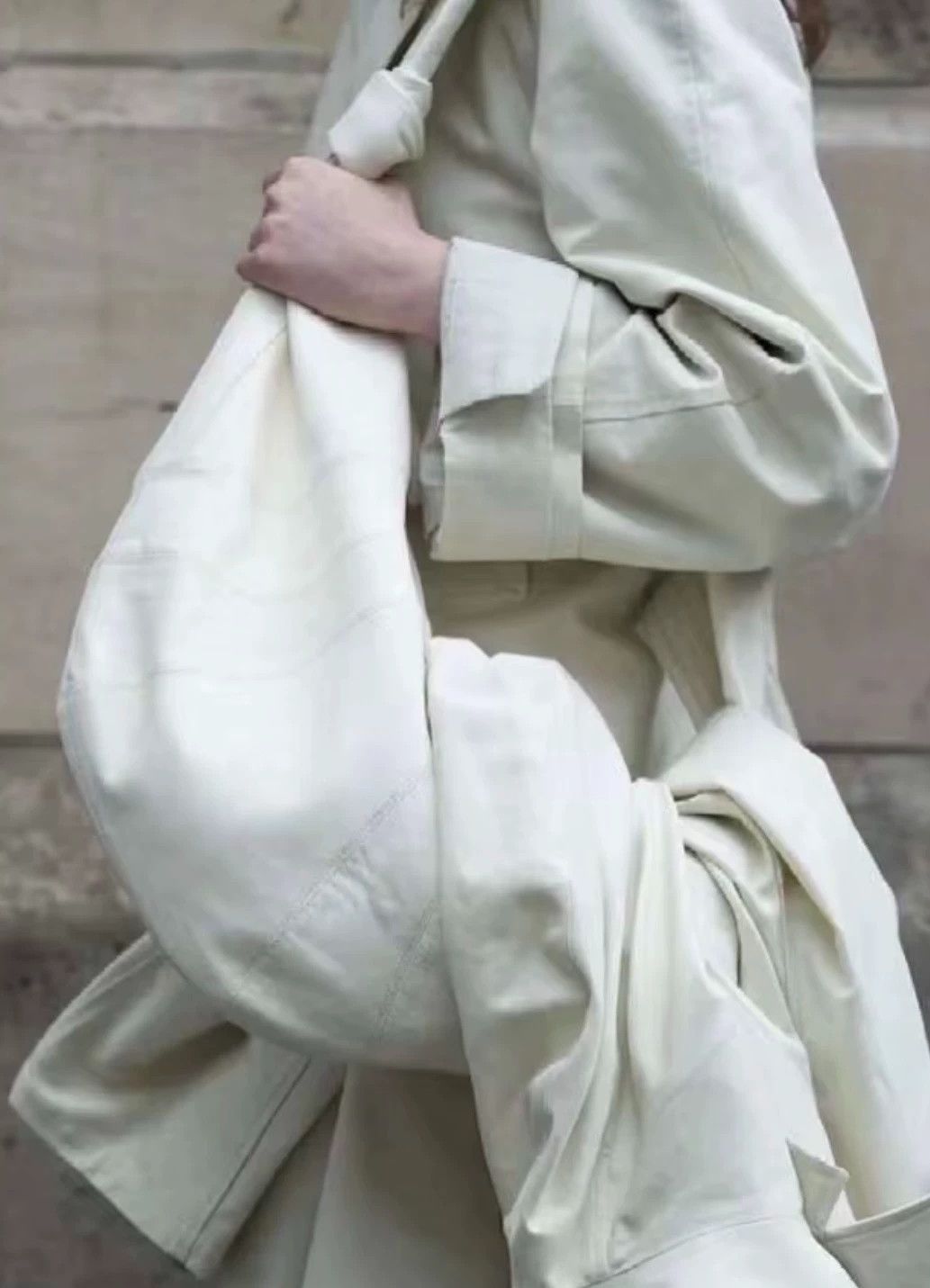 Lemaire Lemaire White Nappa Leather Large Croissant Bag Size ONE SIZE - 9 Thumbnail