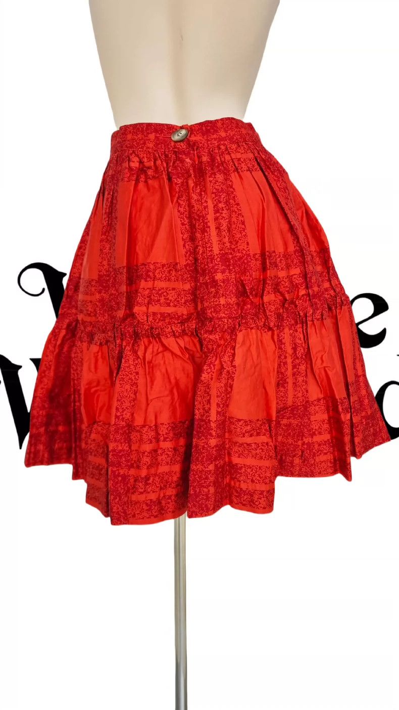 Vivienne Westwood Vivienne Westwood Orange red pleated retro skirt Size 25" / US 0 / IT 36 - 2 Thumbnail