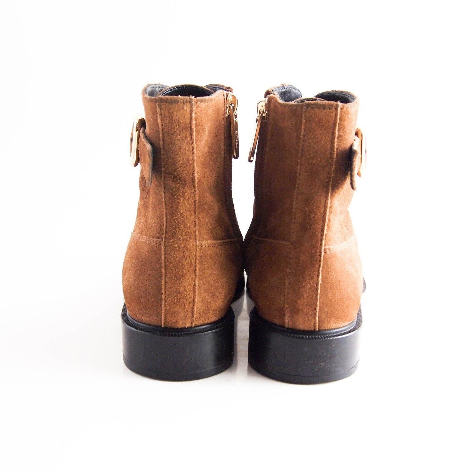 Tod's TODs Combat Boots Brown Suede Womens US 7 EU 37 $720 Size US 7 / IT 37 - 5 Thumbnail