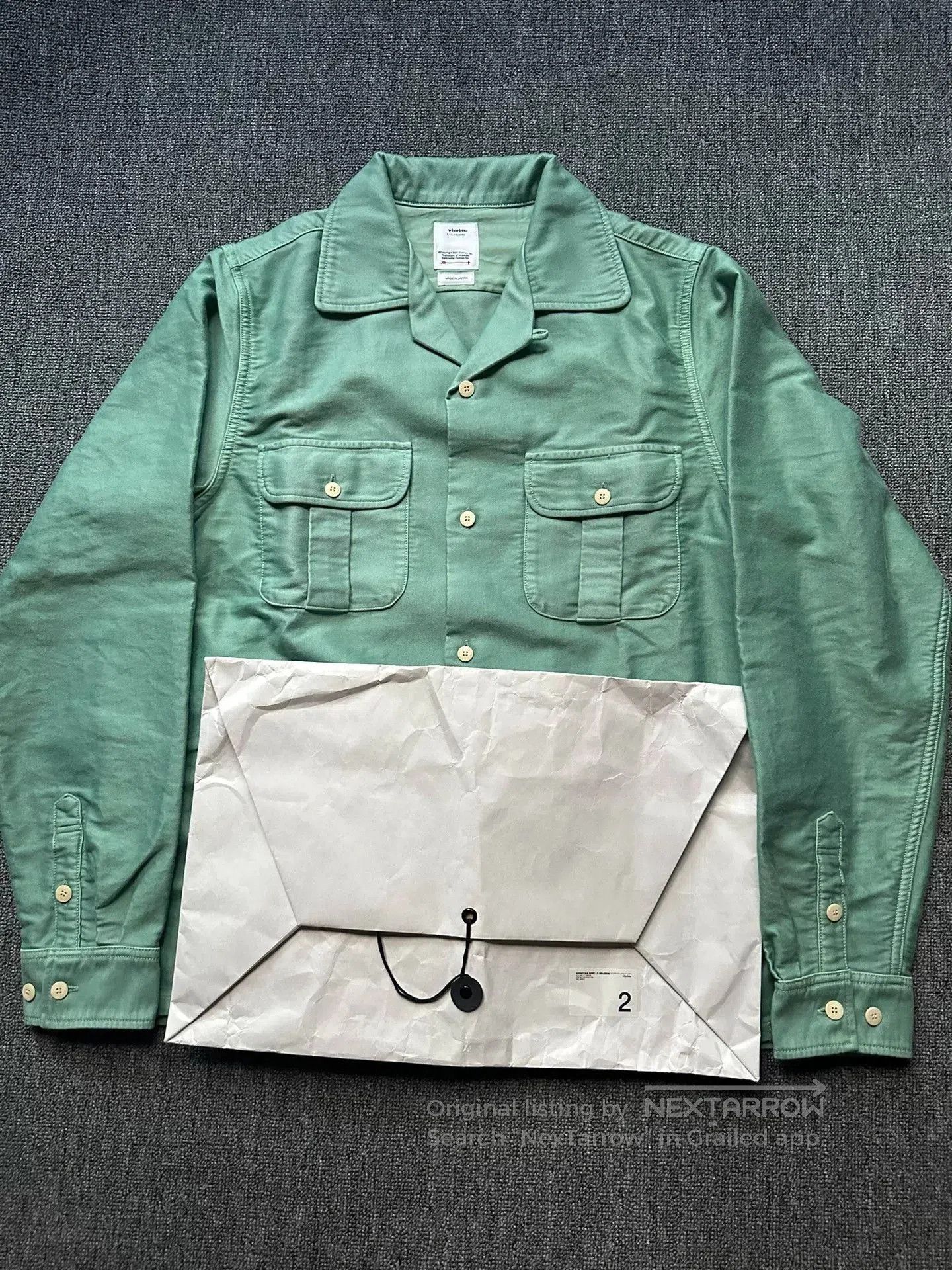 Visvim visvim keesey cotton shirt in green. Size US M / EU 48-50 / 2 - 1 Thumbnail