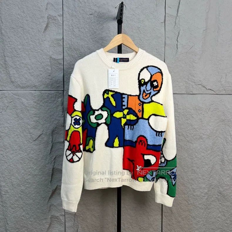 Louis Vuitton Louis Vuitton Cartoon Puzzle Portrait Sweater Size US M / EU 48-50 / 2 - 1 Thumbnail