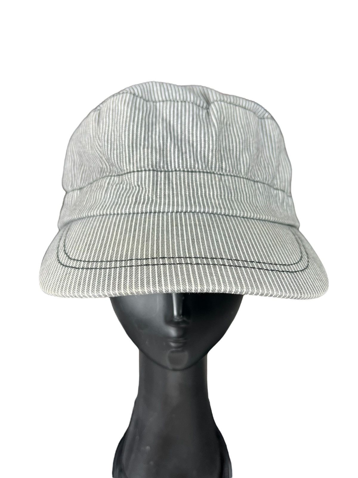 Garment Reproduction of Workers × Japanese Brand Back Number Hickory Stripes Japanese Workwear Streetwear Cap Size ONE SIZE - 4 Thumbnail