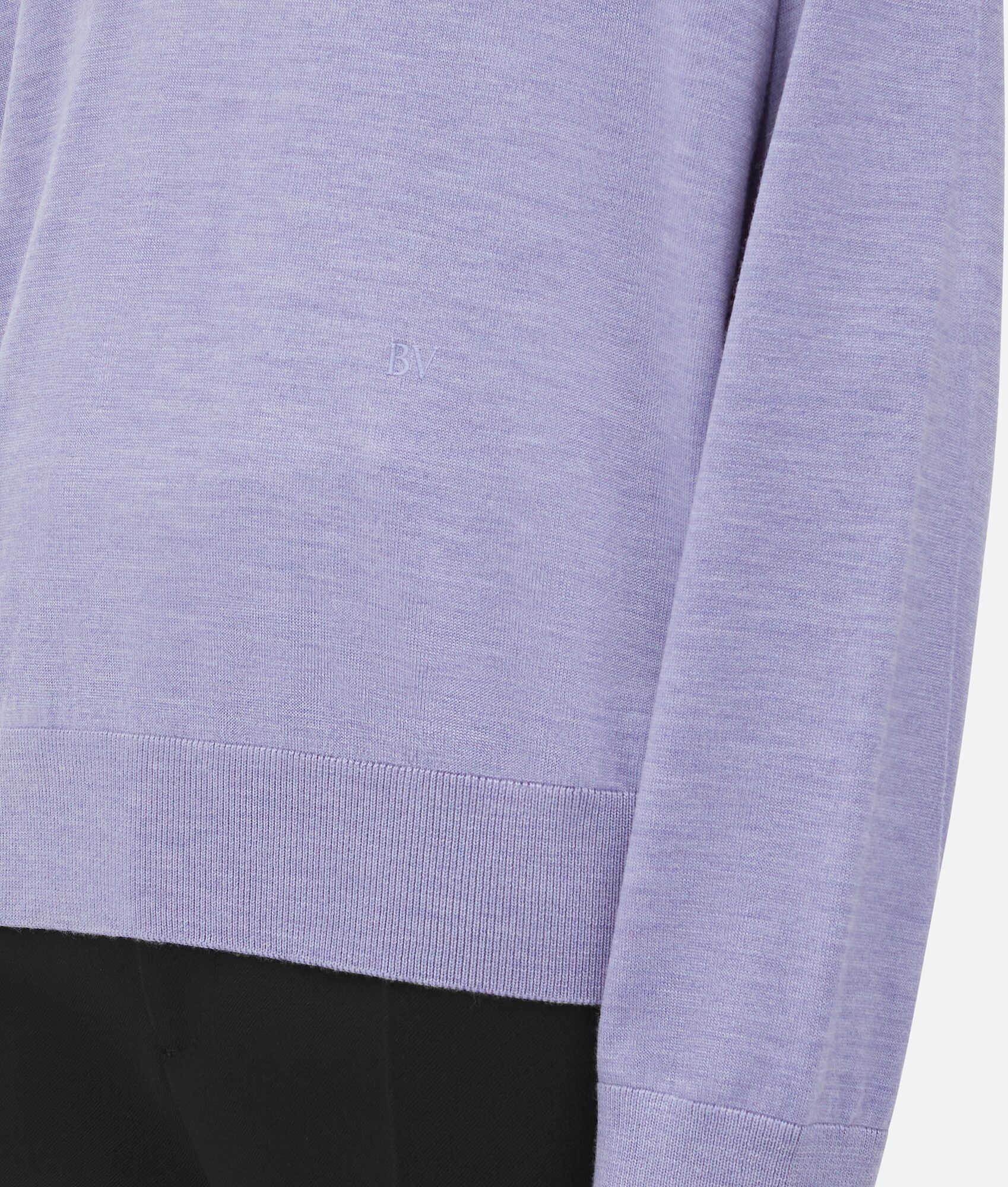 Bottega Veneta o1n1vont1224 Light Wool Polo Shirt in Perwinkle Size US L / EU 52-54 / 3 - 4 Thumbnail