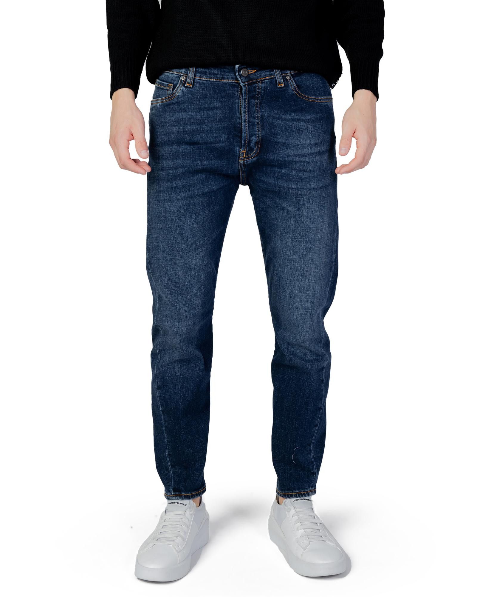 image of Liu Jo Plain Zip And Button Jeans in Blue, Men's (Size 31)