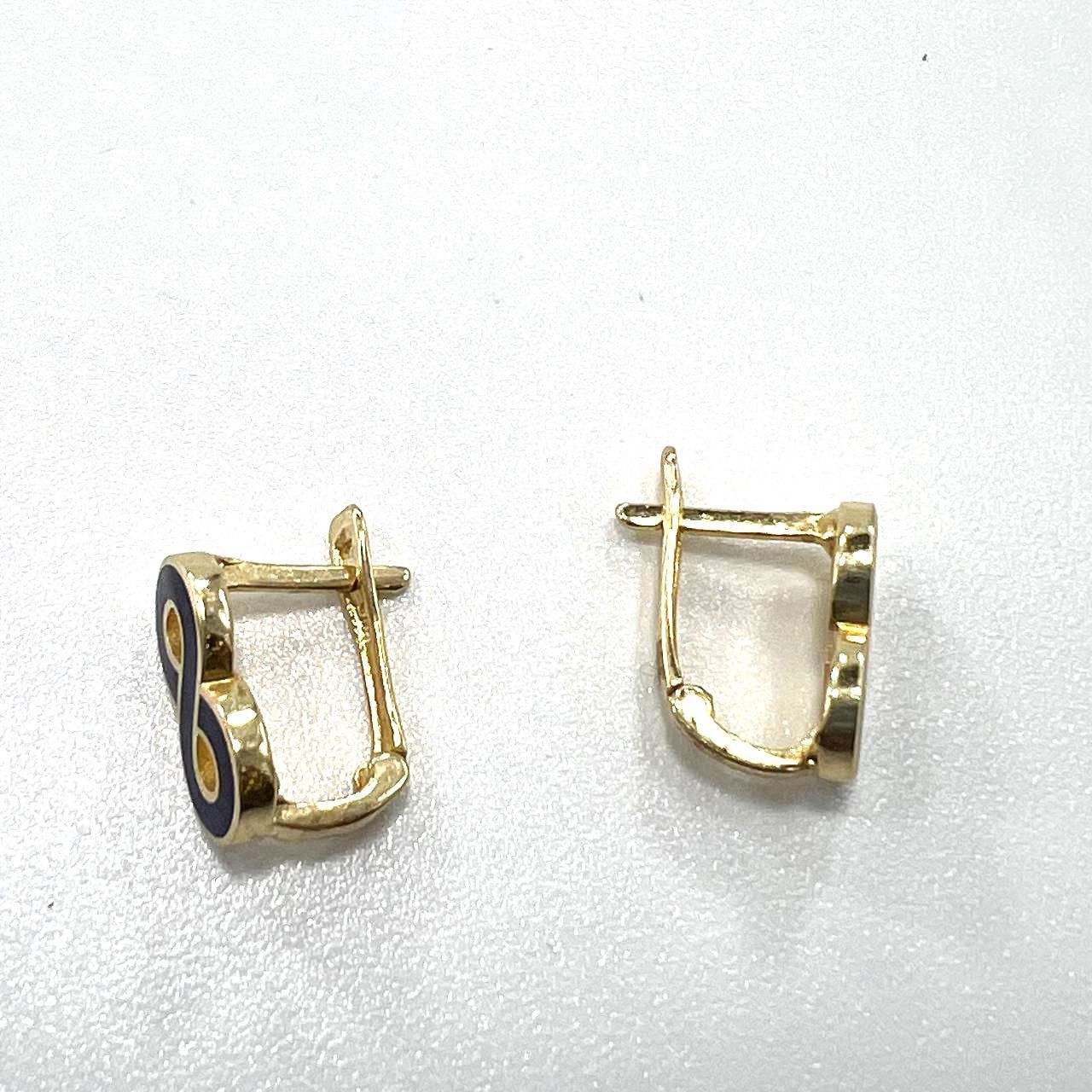 Other 14K Gold Infinity Earrings with Elegant Black Accents Size ONE SIZE - 4 Thumbnail