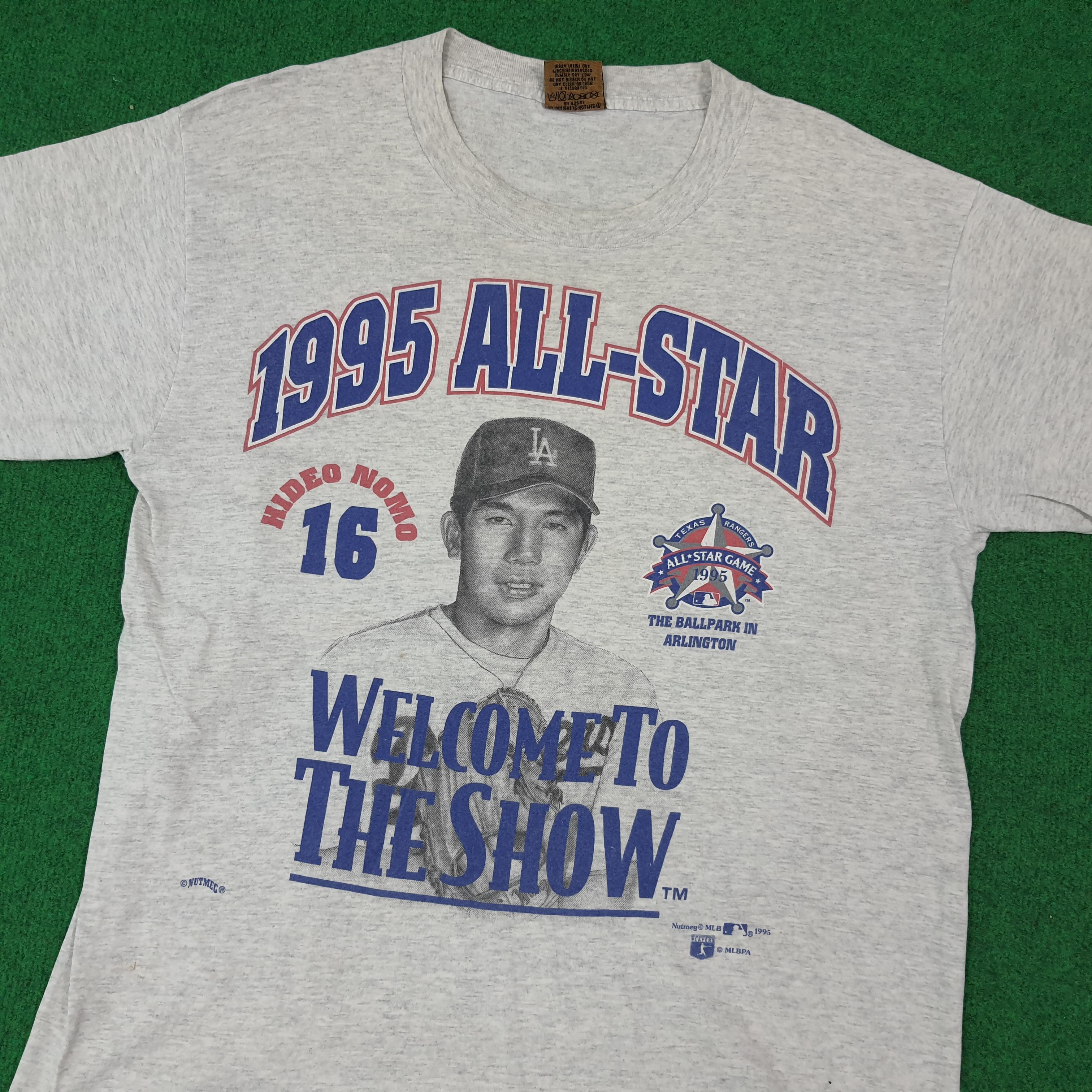 Nutmeg Vintage Nutmeg 90s MLB Hideo Nomo LA Dodgers Tshirt C276N6 Size US L / EU 52-54 / 3 - 2 Thumbnail