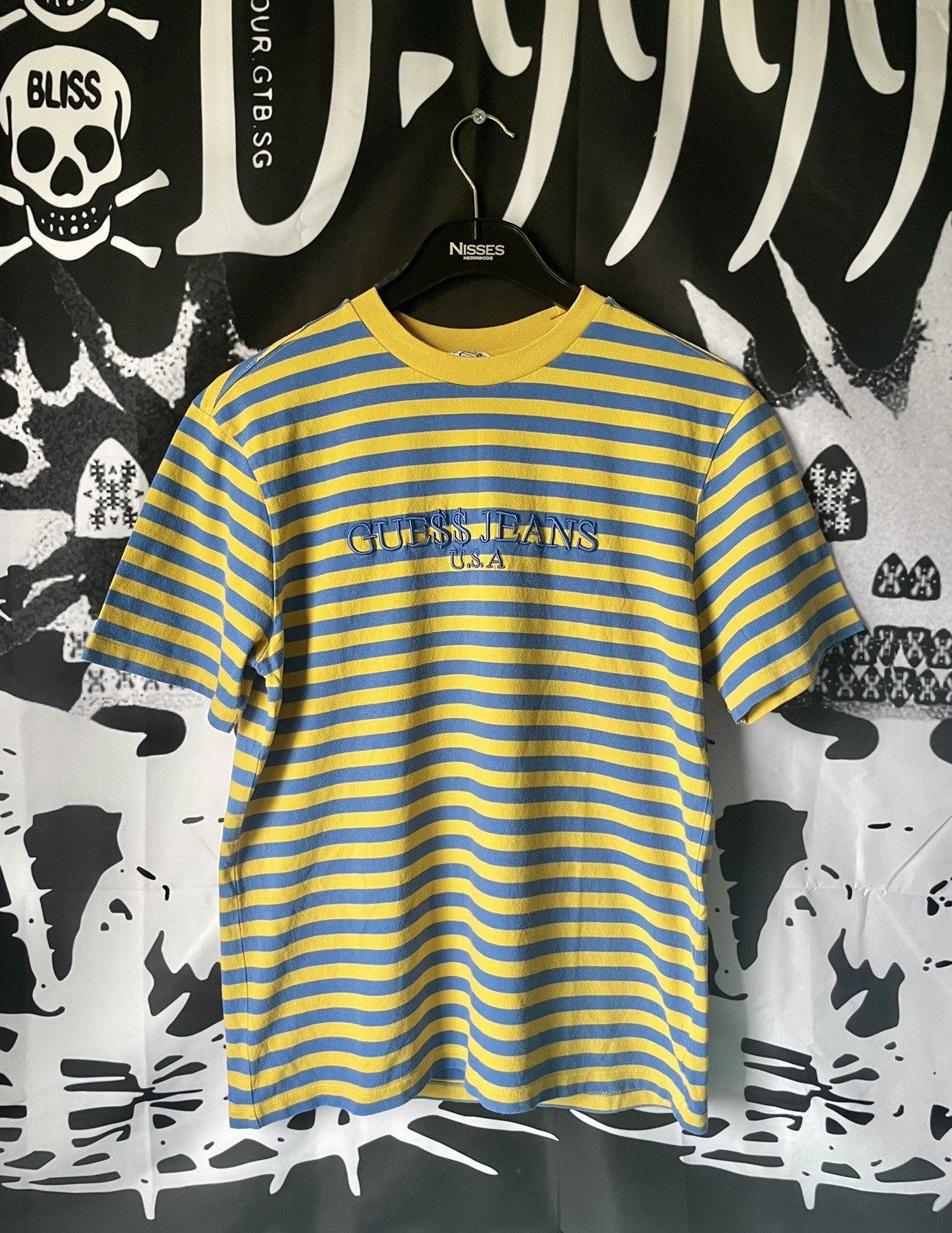A$AP Rocky × Guess × Vintage Guess X ASAP Rocky Striped T-Shirt | Grailed