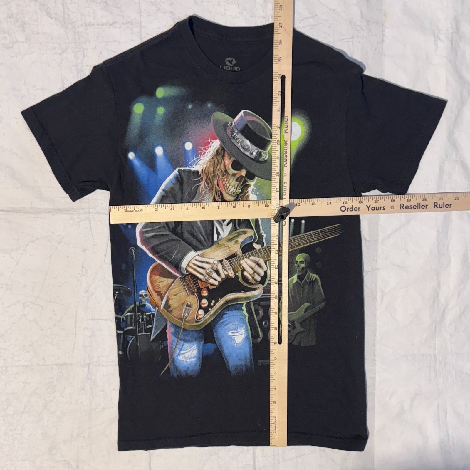 Liquid Blue Liquid Blue Grateful Dead Skeleton Playing Guitar Rock Band Size US S / EU 44-46 / 1 - 4 Thumbnail