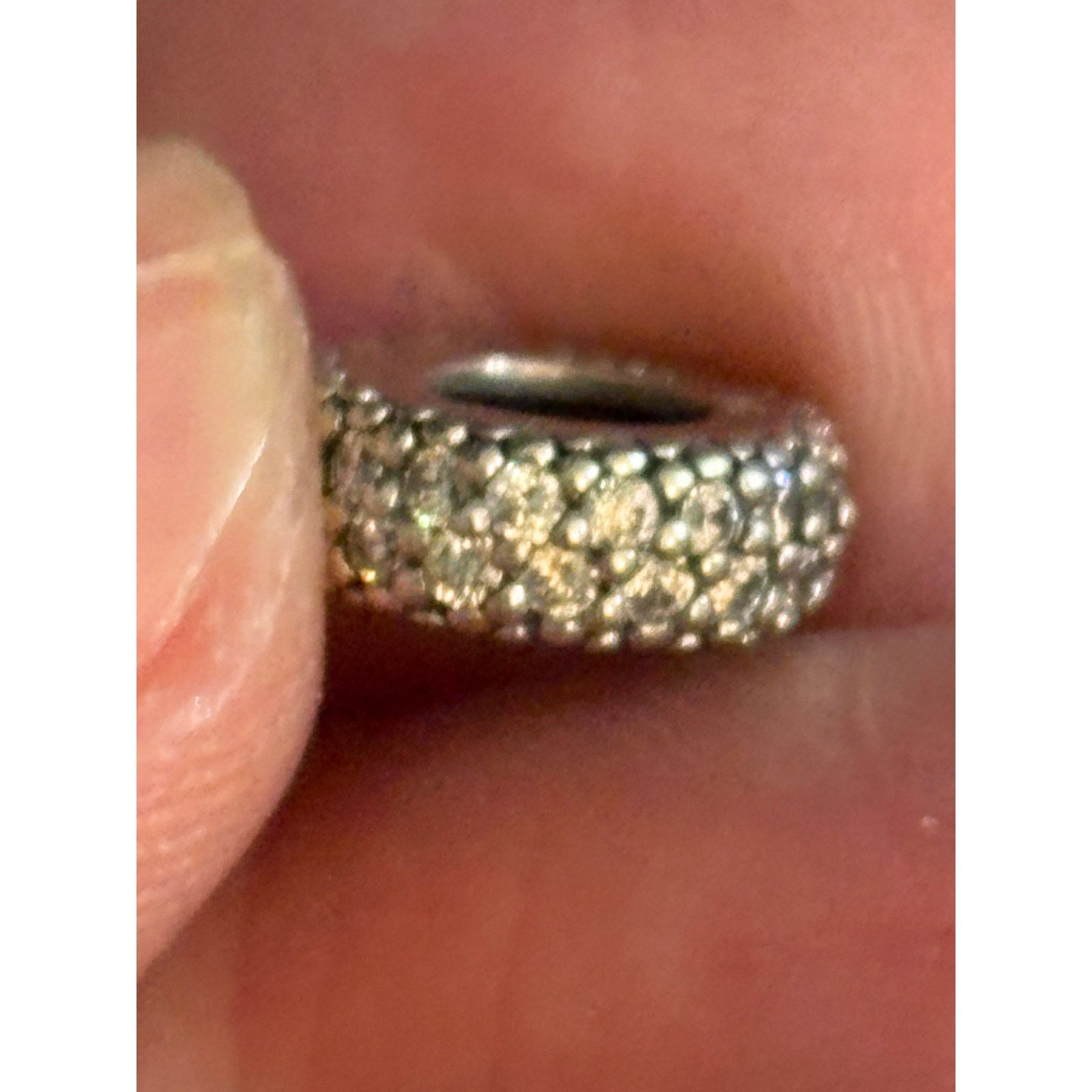pandora Pandora ALE 925 Sterling Silver Clear Pave CZ Spacer Charm Size ONE SIZE - 1 Thumbnail