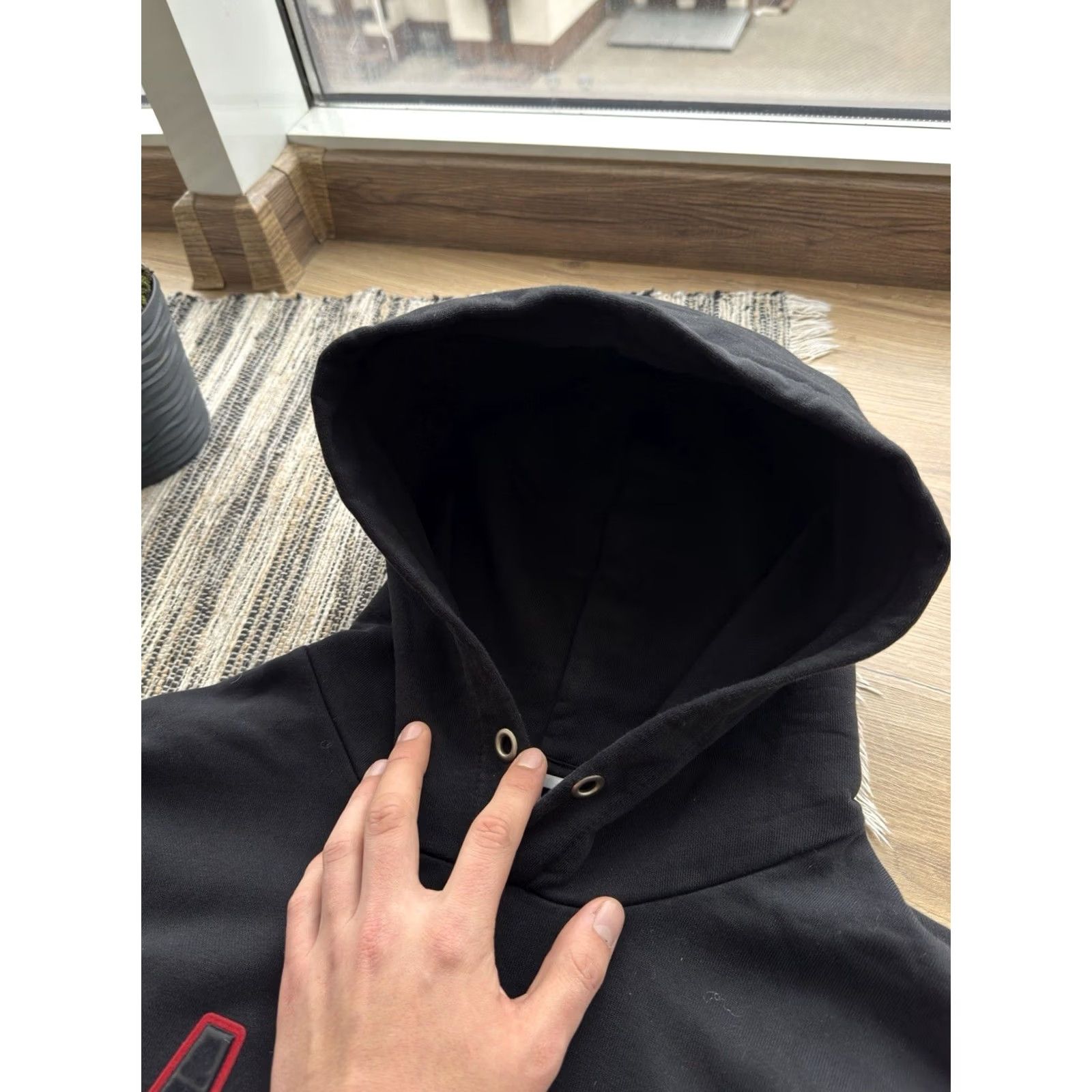 Alexander McQueen VINTAGE Alexander McQueen MCQ Big Logo Black Hoodie Men L Size US L / EU 52-54 / 3 - 5 Thumbnail