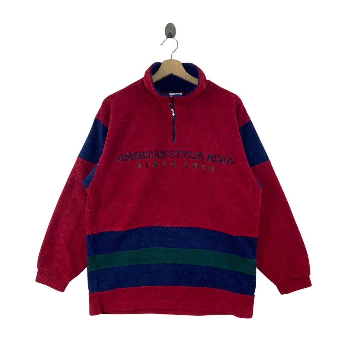 NCAA Vintage NCAA AMERICAN Styles Half Zip Fleece Pullover Size US M / EU 48-50 / 2 - 3 Thumbnail