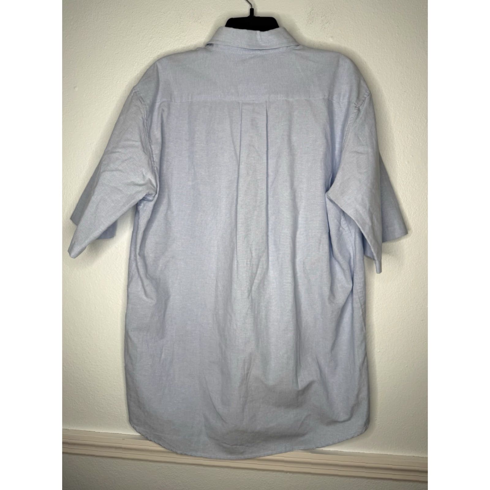 Vintage Cracker Barrel Shirt Button-Down Oxford Shirt Blue Short Sleeve Size L Men Regular Cotton Blend Restaurant Waiter Size US L / EU 52-54 / 3 - 2 Thumbnail