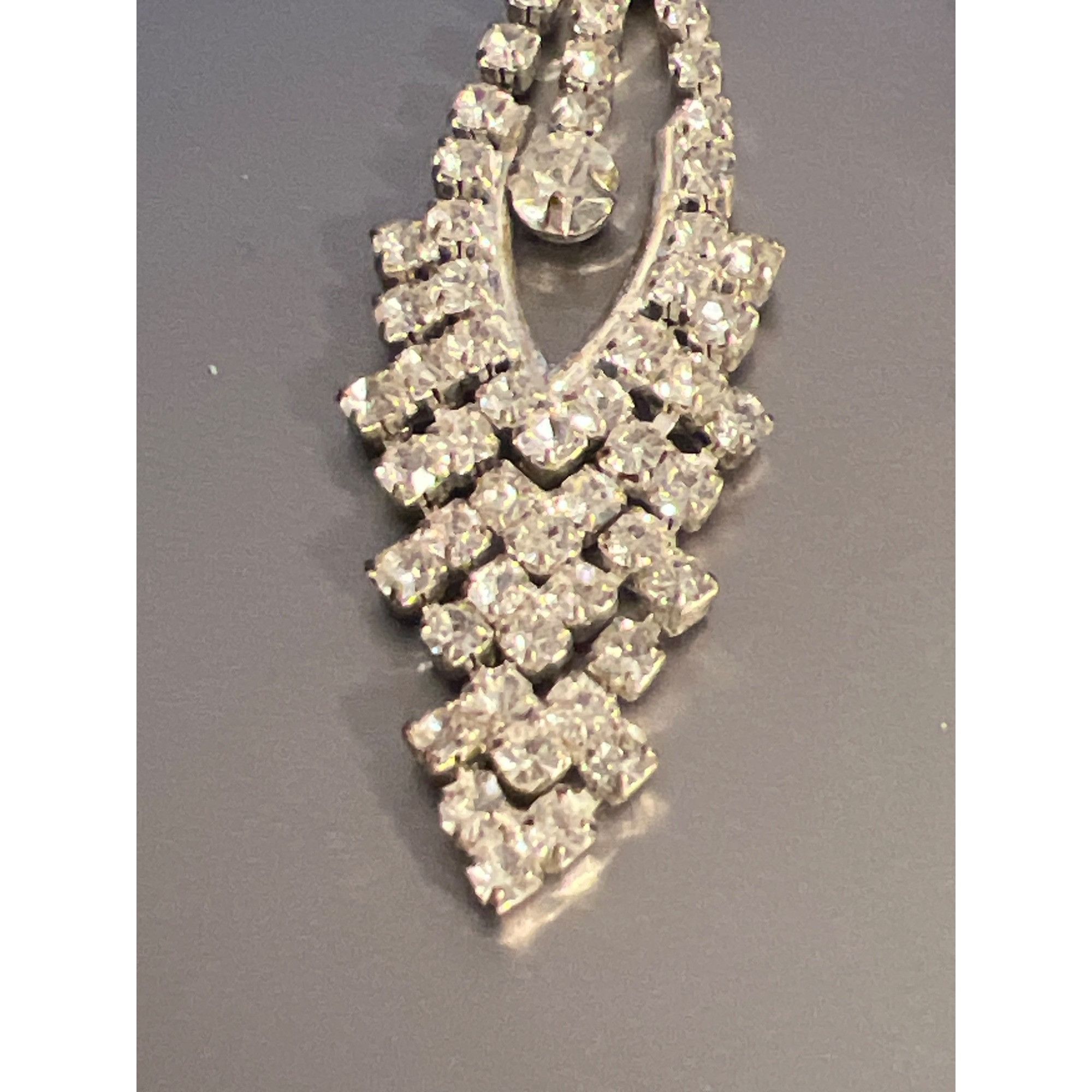 Other Vintage Rhinestone Chandelier Statement Earrings Elegant Wed Size ONE SIZE - 3 Thumbnail