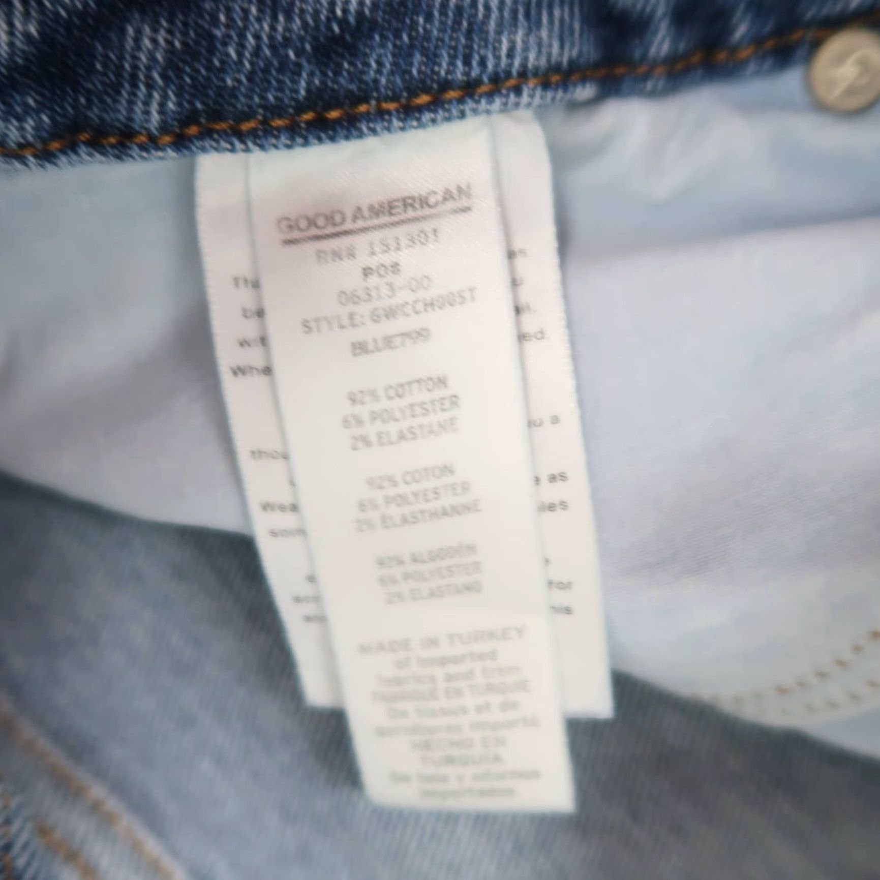 Good American Good American Jeans Skinny High Rise Light Wash Blue Denim 14 Womens Size 36" / US 14 / IT 50 - 5 Thumbnail