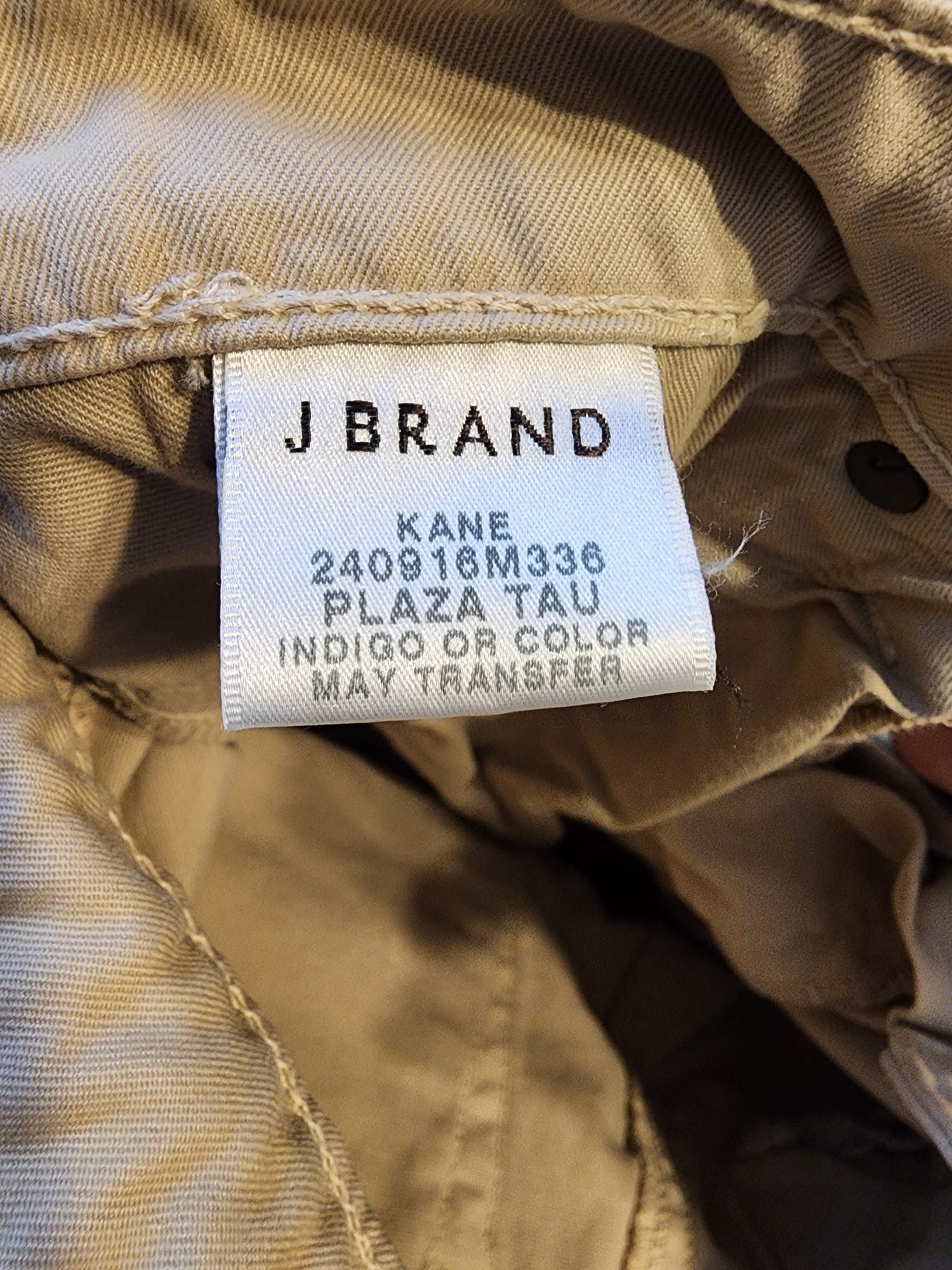 J Brand J Brand Kane Jeans Beige Cotton Twill US 31 Size US 31 - 5 Thumbnail