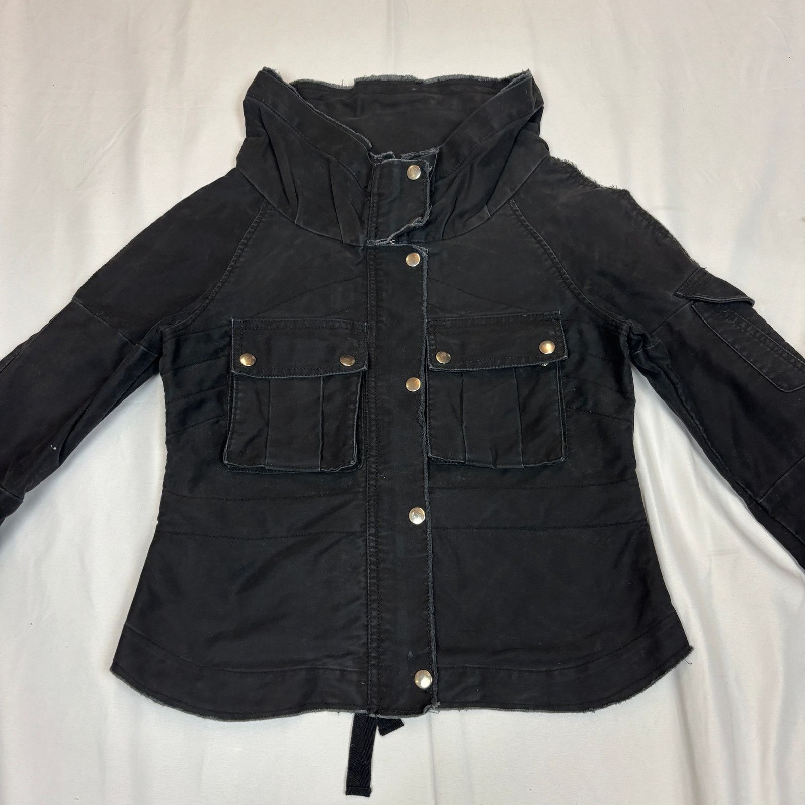 Japanese Brand Art Village Co High Collar Denim Jacket Large Rare Japanese Size L / US 10 / IT 46 - 2 Thumbnail