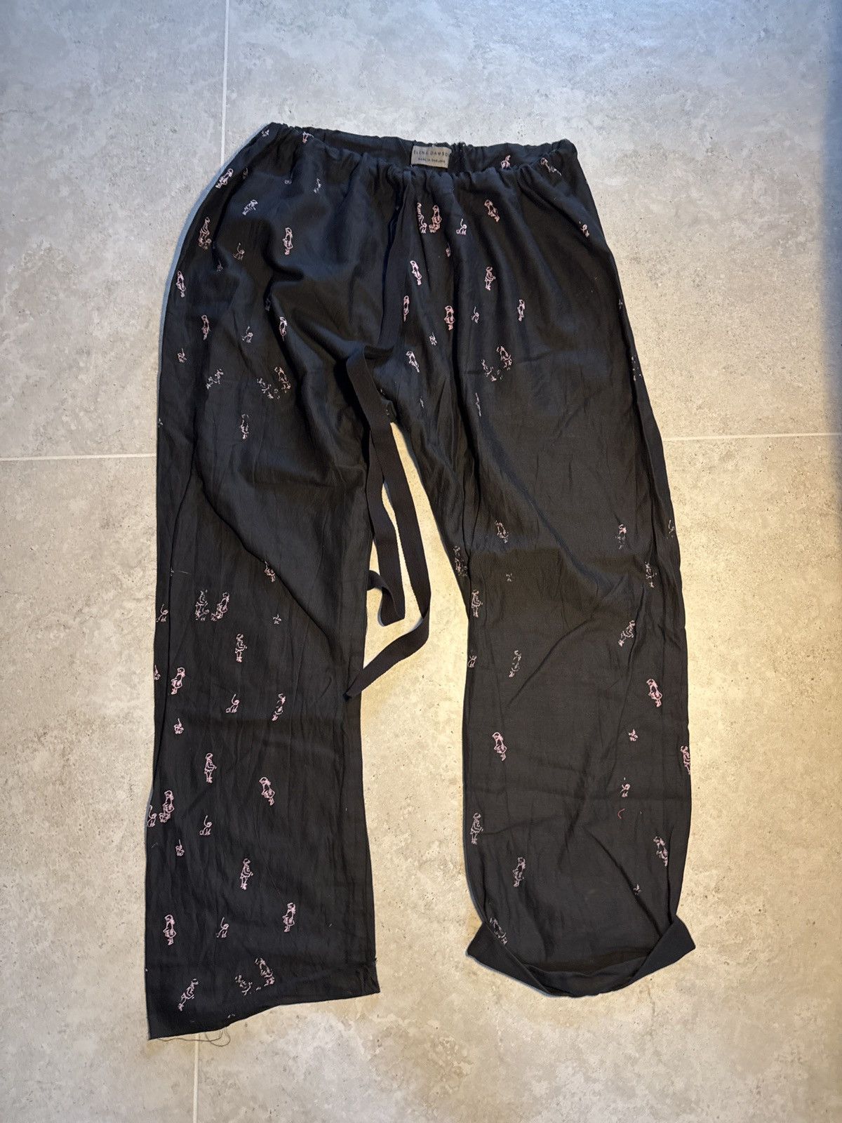 Elena Dawson Print Drawstring Trousers Size US 34 / EU 50 - 1 Thumbnail