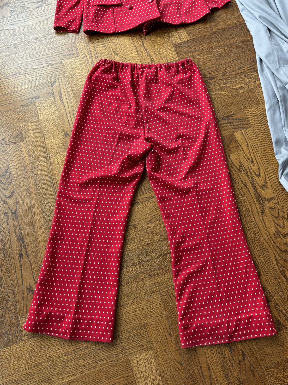 Vintage True Vintage Polka Dot Suit 1970s Two Piece Costume Set Size 34S - 9 Thumbnail