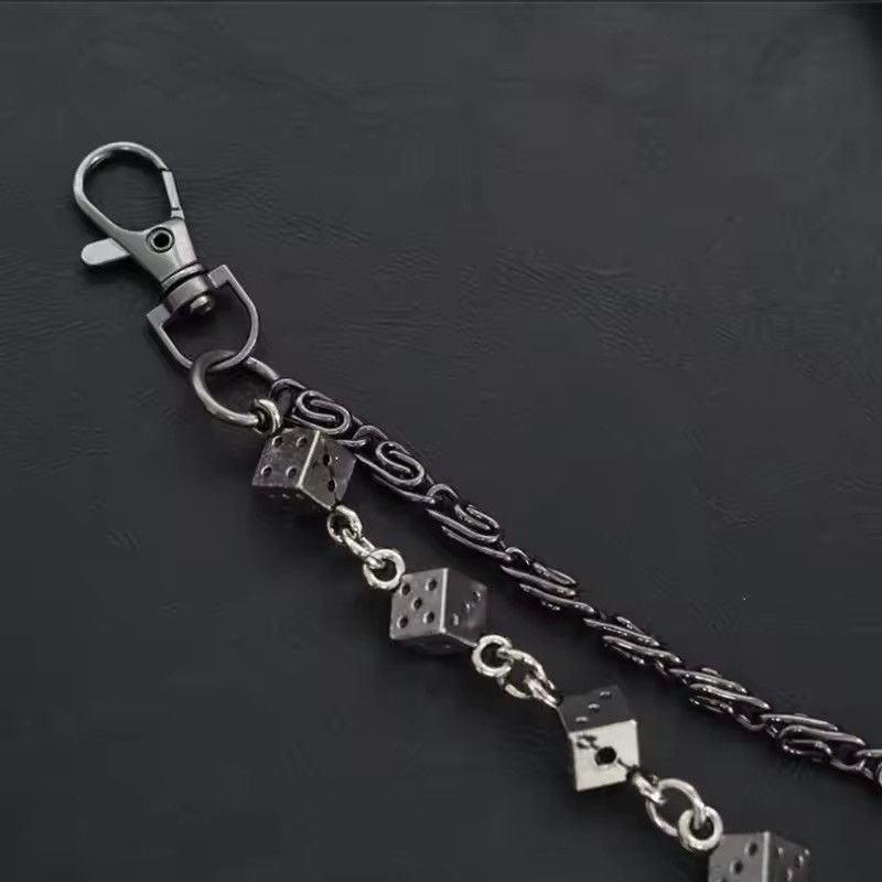 Vintage KeyChain Jean Biker Wallet Belts Chain Skull Charm Leather Size ONE SIZE - 6 Thumbnail