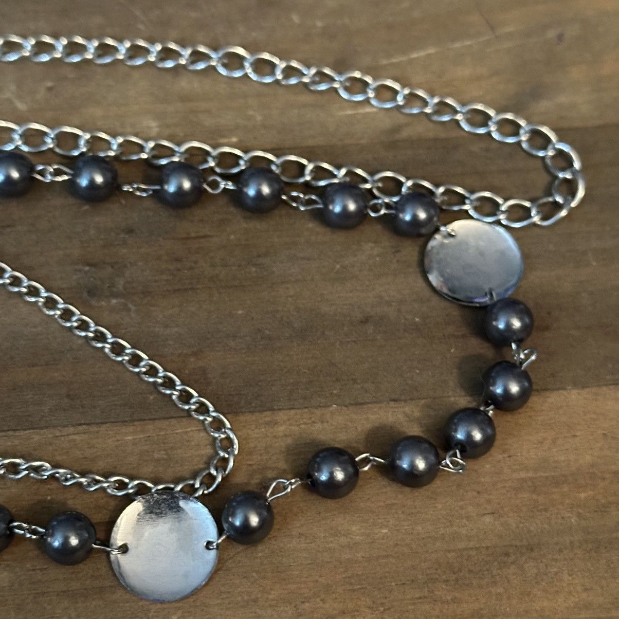 Other Long silver tone multi chain layered necklace Size ONE SIZE - 4 Thumbnail