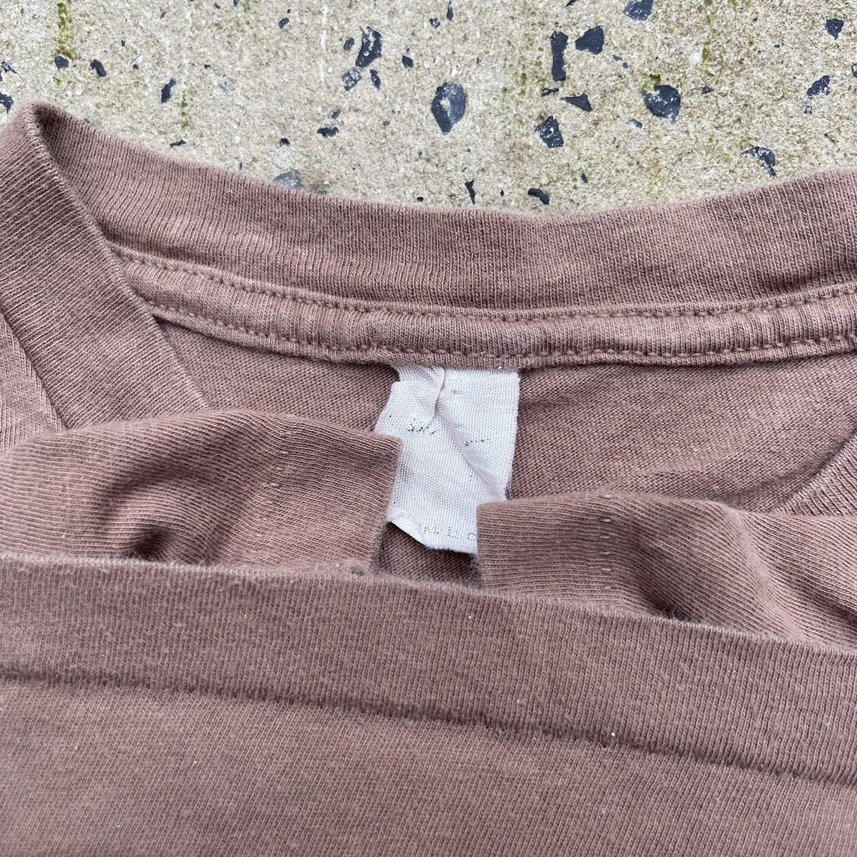 Vintage Vintage 80s Faded Coffee Brown Single Stitch Blank Shirt Size US L / EU 52-54 / 3 - 4 Thumbnail