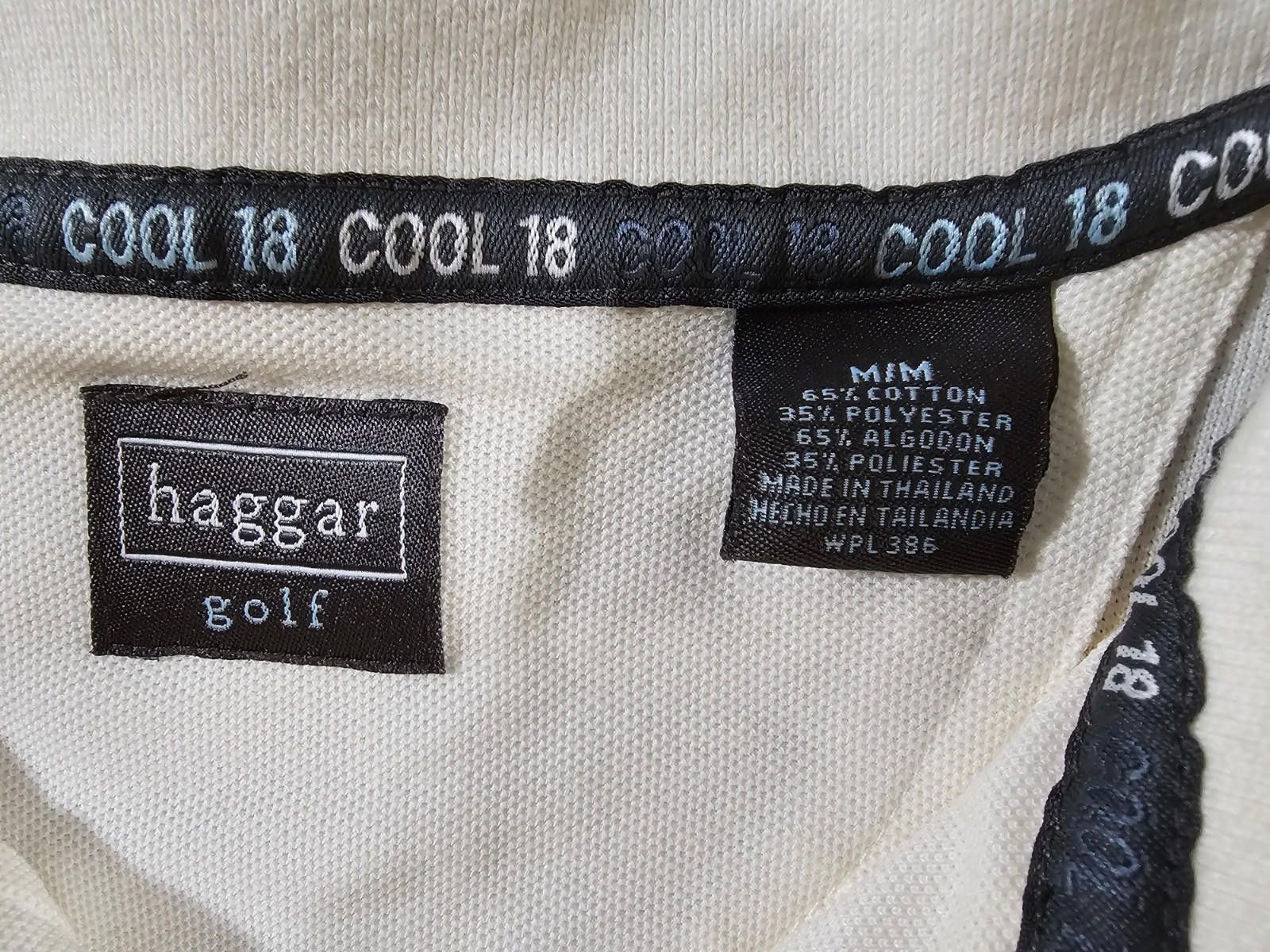 Haggar haggar golf cool 18 pro polo cream white Medium - Stains Size US M / EU 48-50 / 2 - 3 Thumbnail